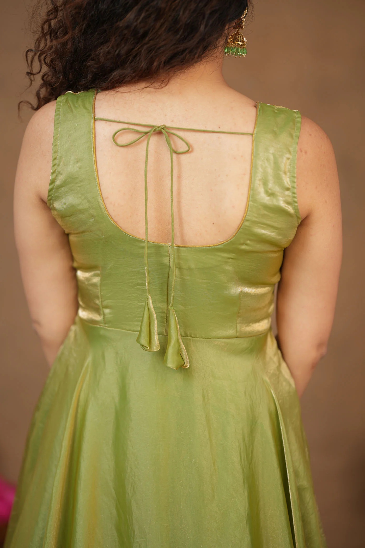 Shrishti Mint Green Sleeveless Maxi Dress (Set of 2) - Image 3