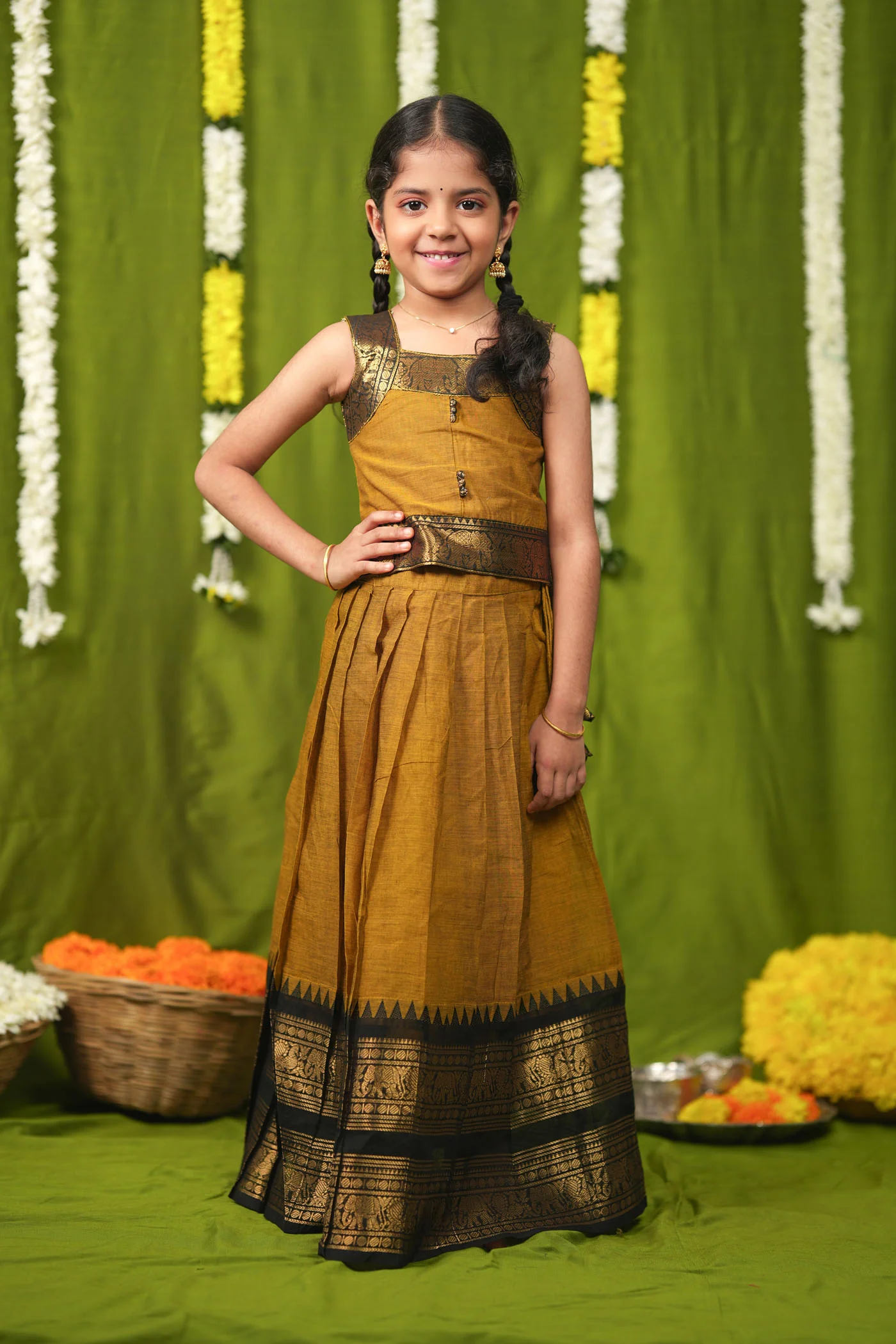 Suhasini Mustard Mom & Me Set - Image 8