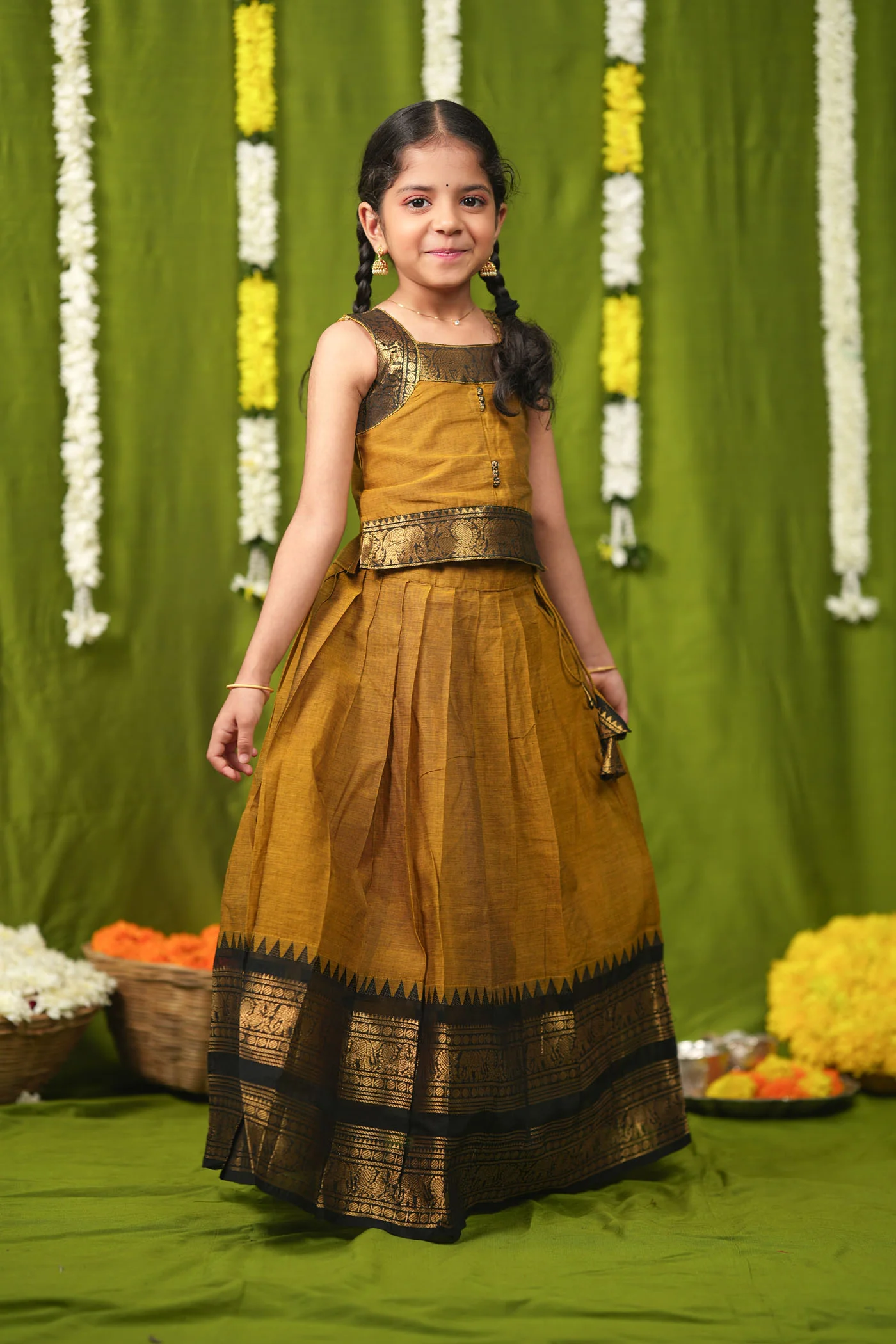 Suhasini Mustard Mom & Me Set - Image 9