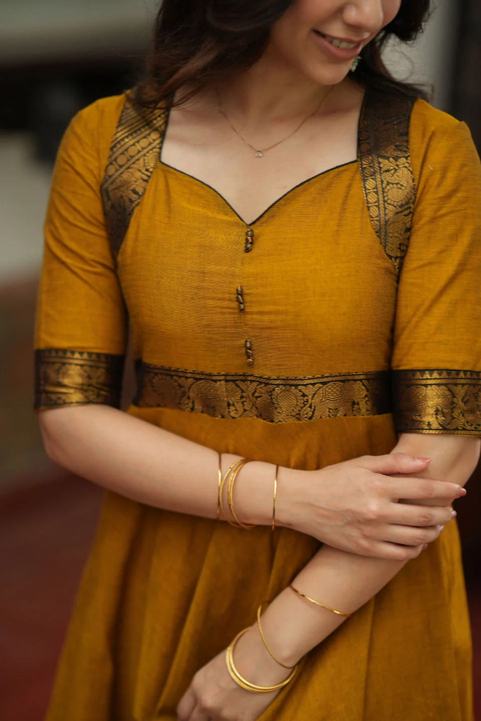 Suhasini Mustard Mom & Me Set - Image 19