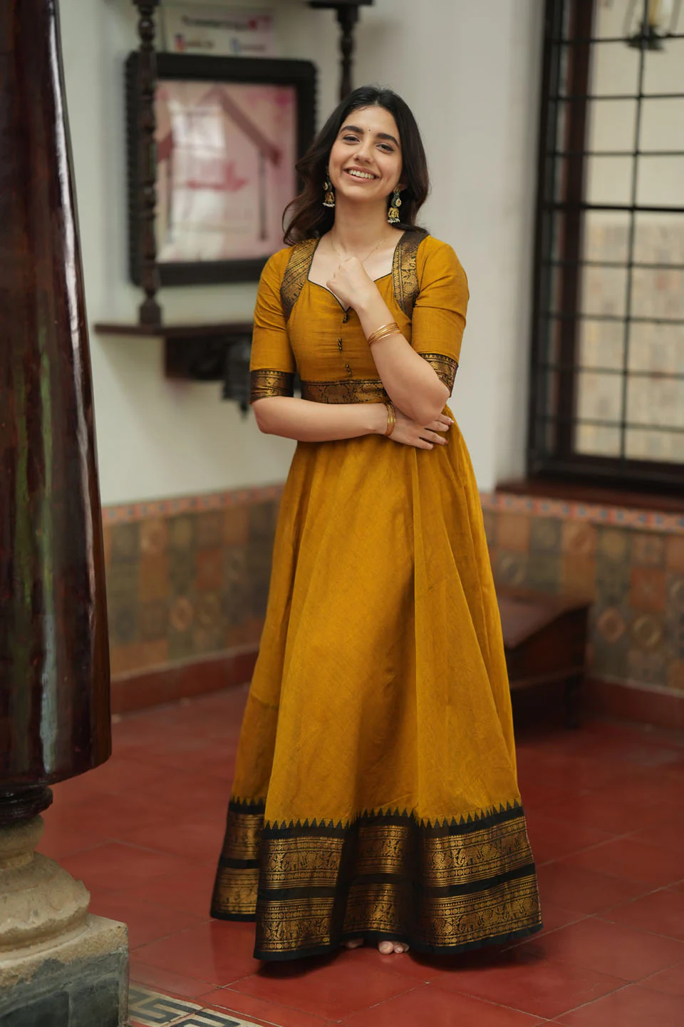 Suhasini Mustard Mom & Me Set - Image 15