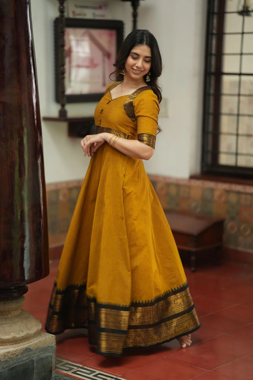 Suhasini Mustard Mom & Me Set - Image 6
