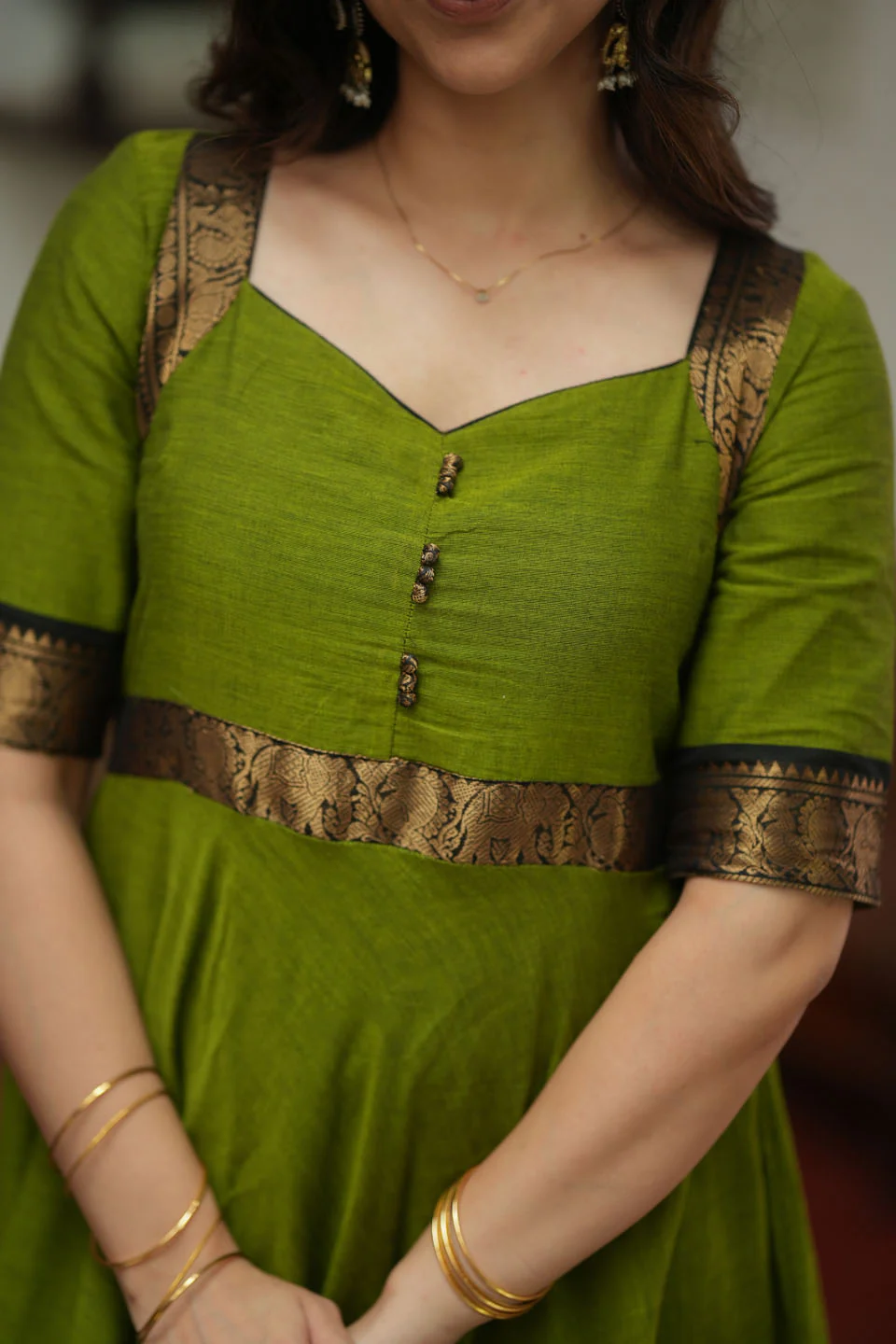 Suhasini Green Maxi Dress - Image 7
