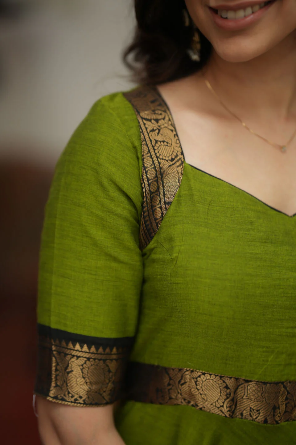 Suhasini Green Maxi Dress - Image 8