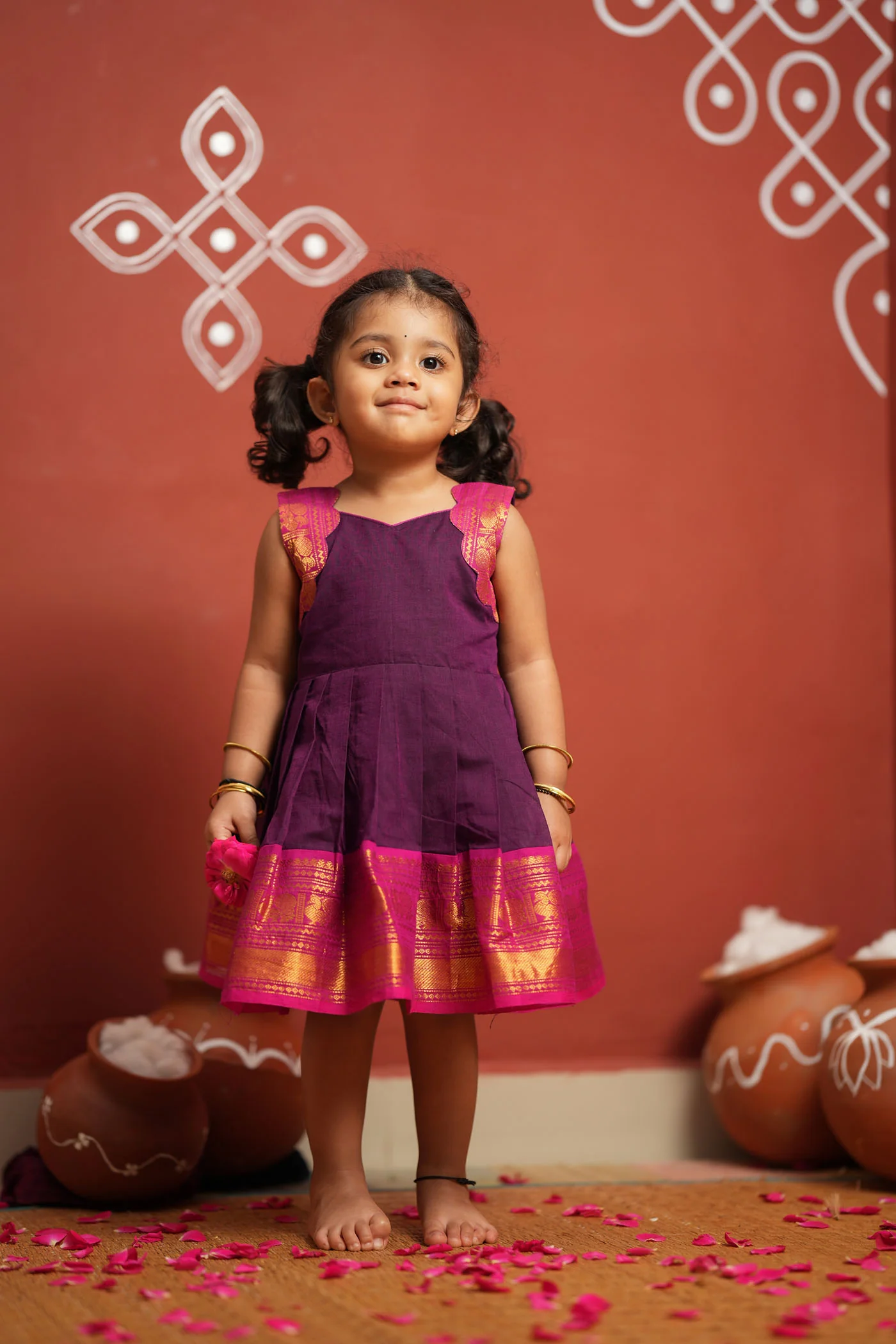 Tamizh Violet Frock Mini