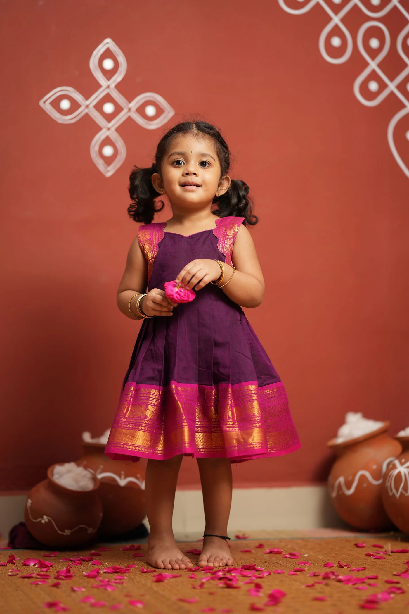 Tamizh Violet Frock Mini - Image 10