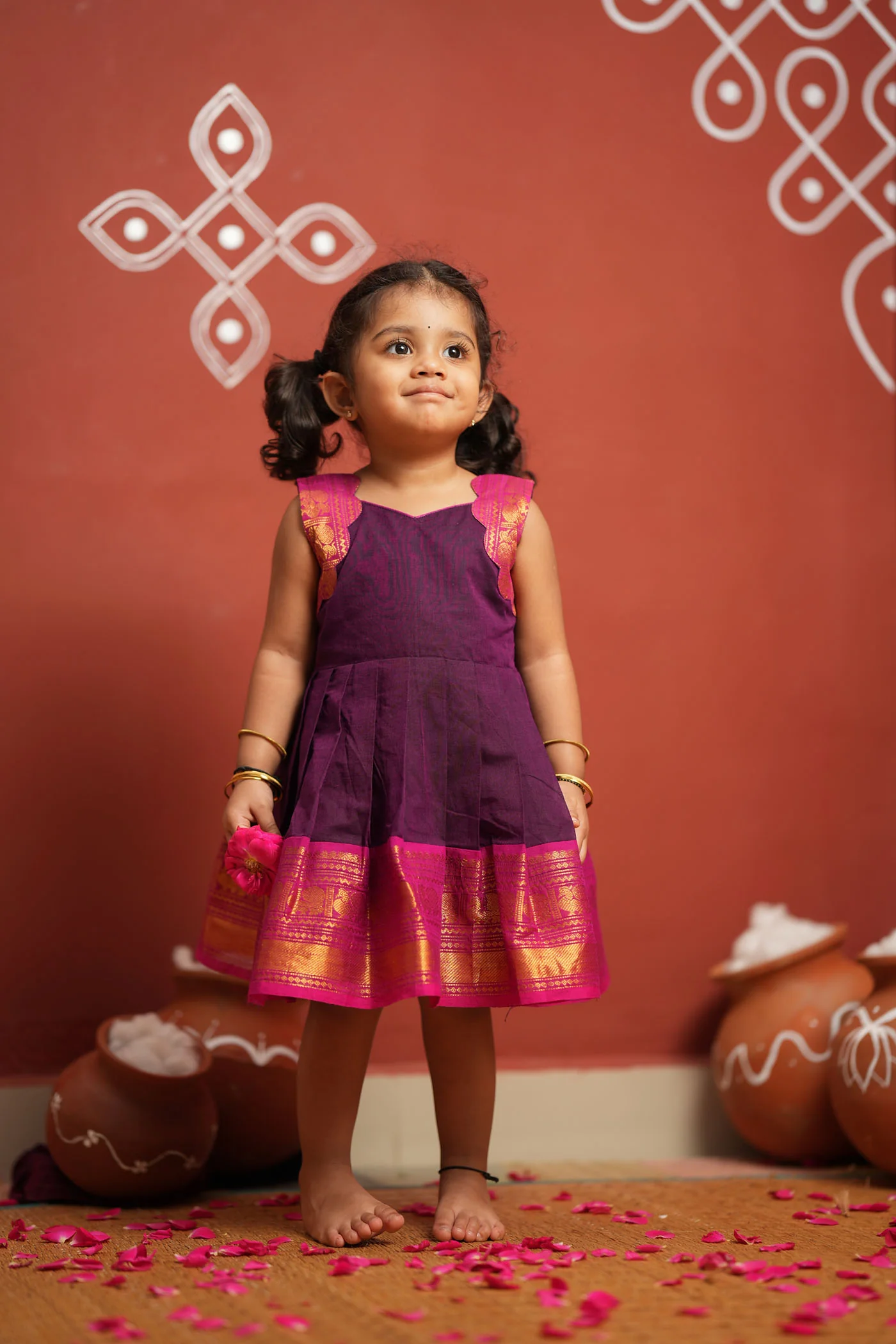 Tamizh Violet Frock Mini - Image 11