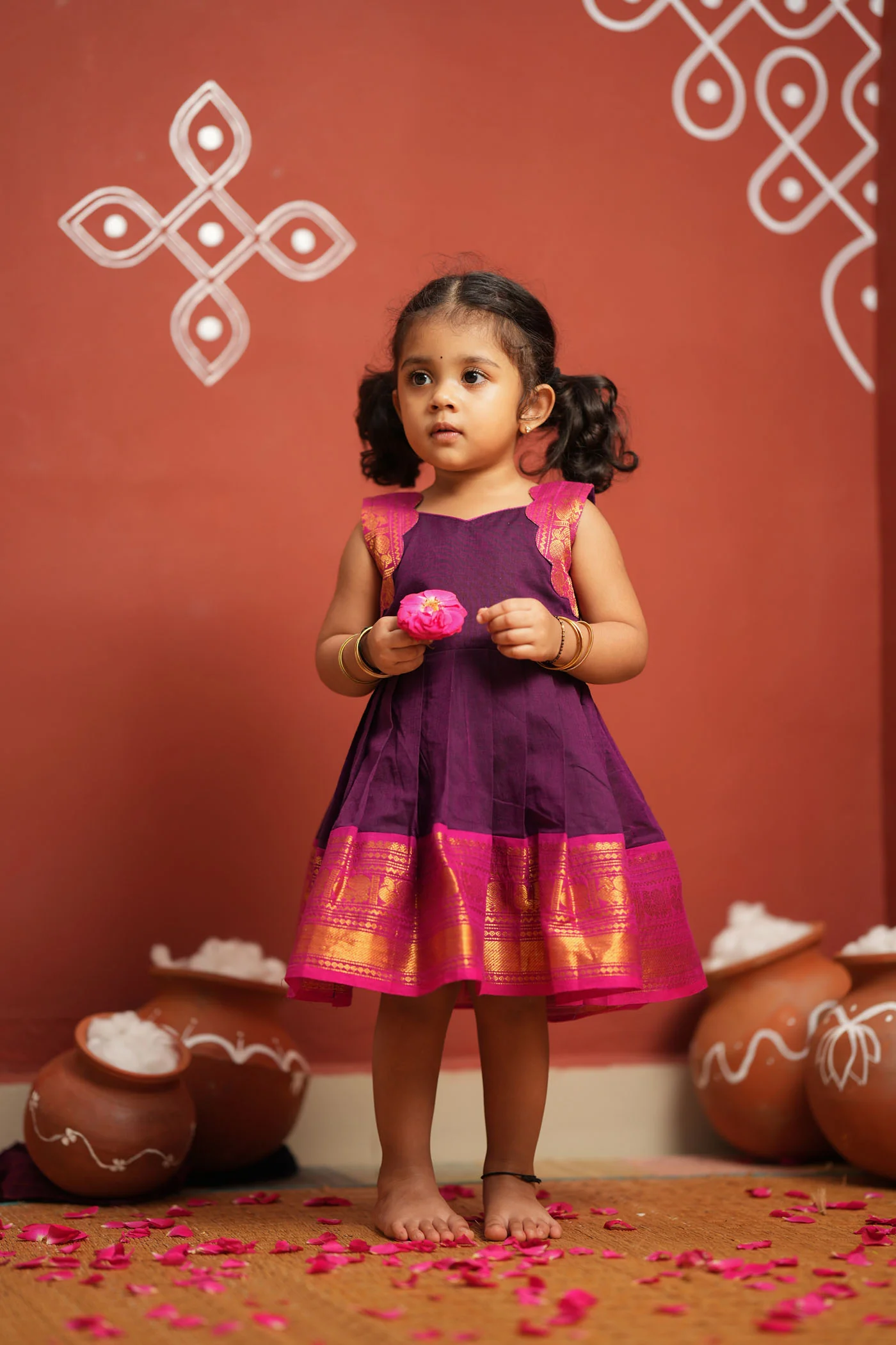 Tamizh Violet Frock Mini - Image 2