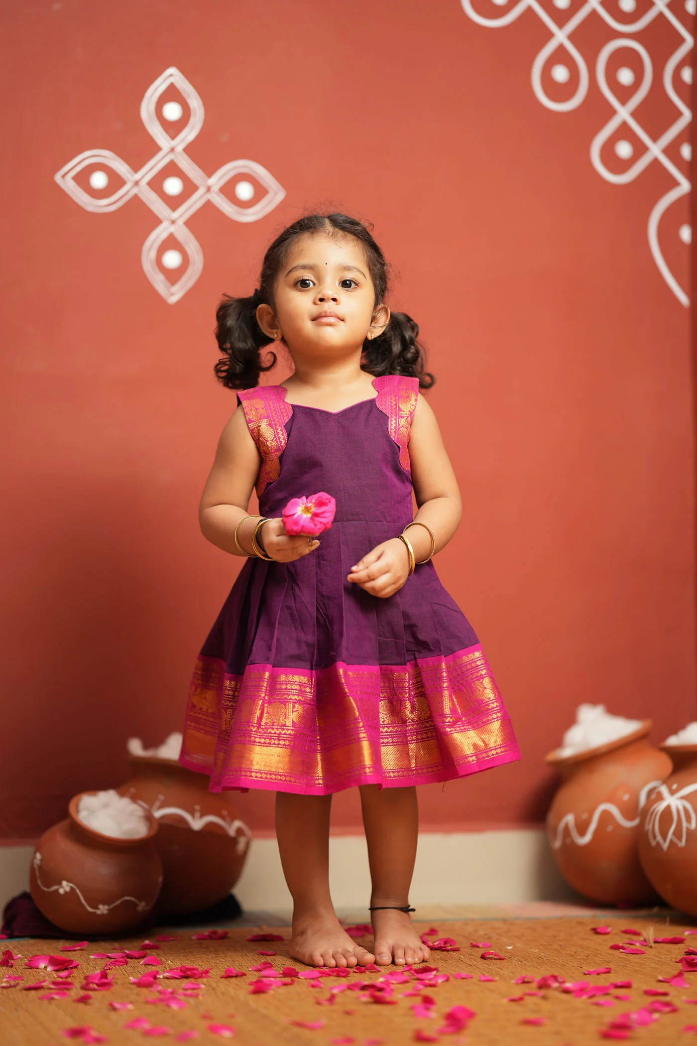 Tamizh Violet Frock Mini - Image 3