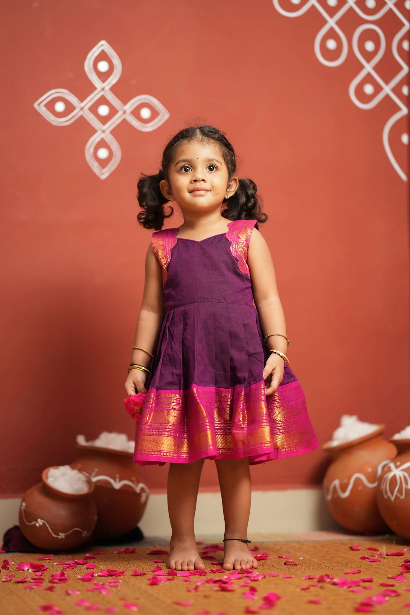 Tamizh Violet Frock Mini - Image 4