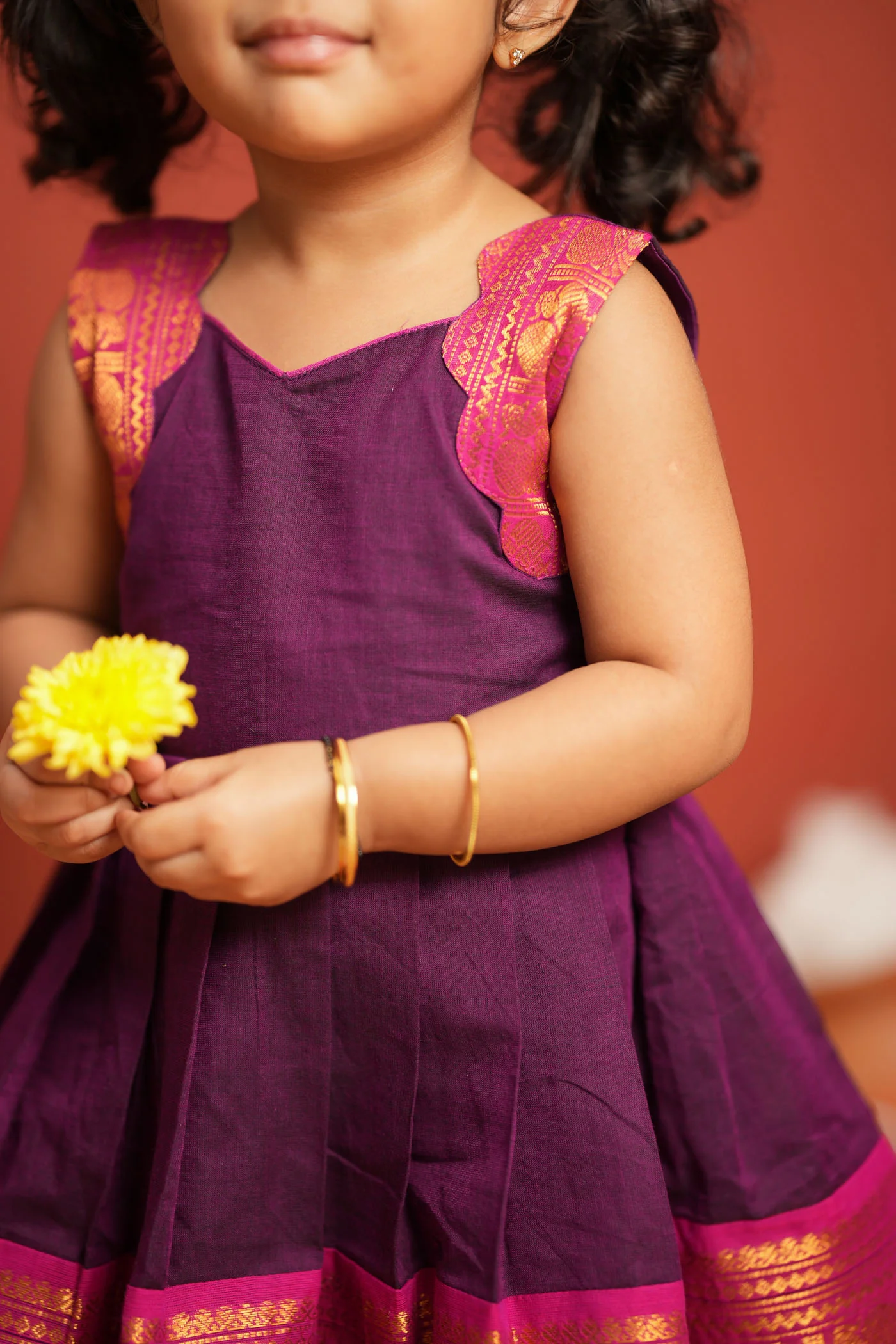 Tamizh Violet Frock Mini - Image 7
