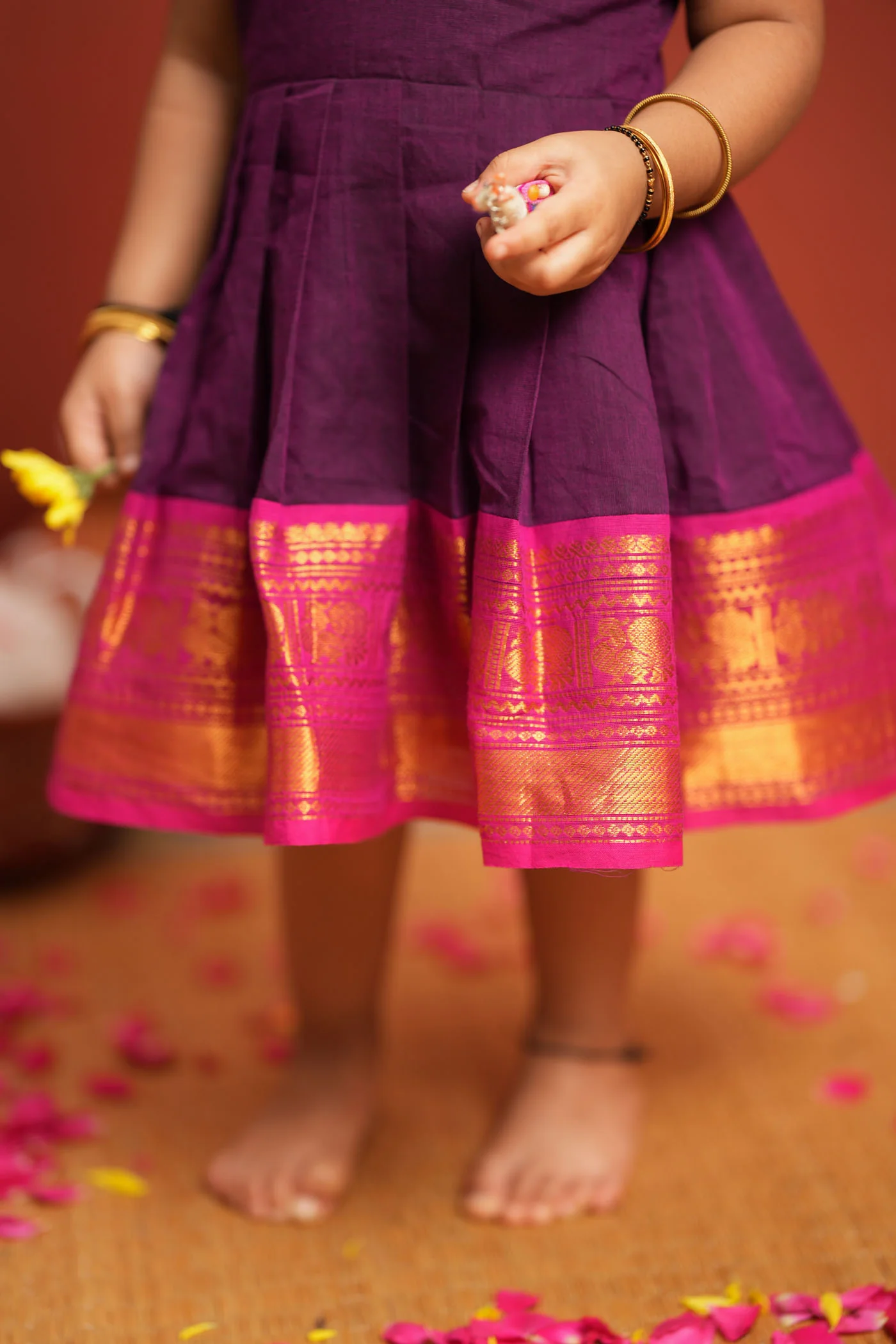 Tamizh Violet Frock Mini - Image 9