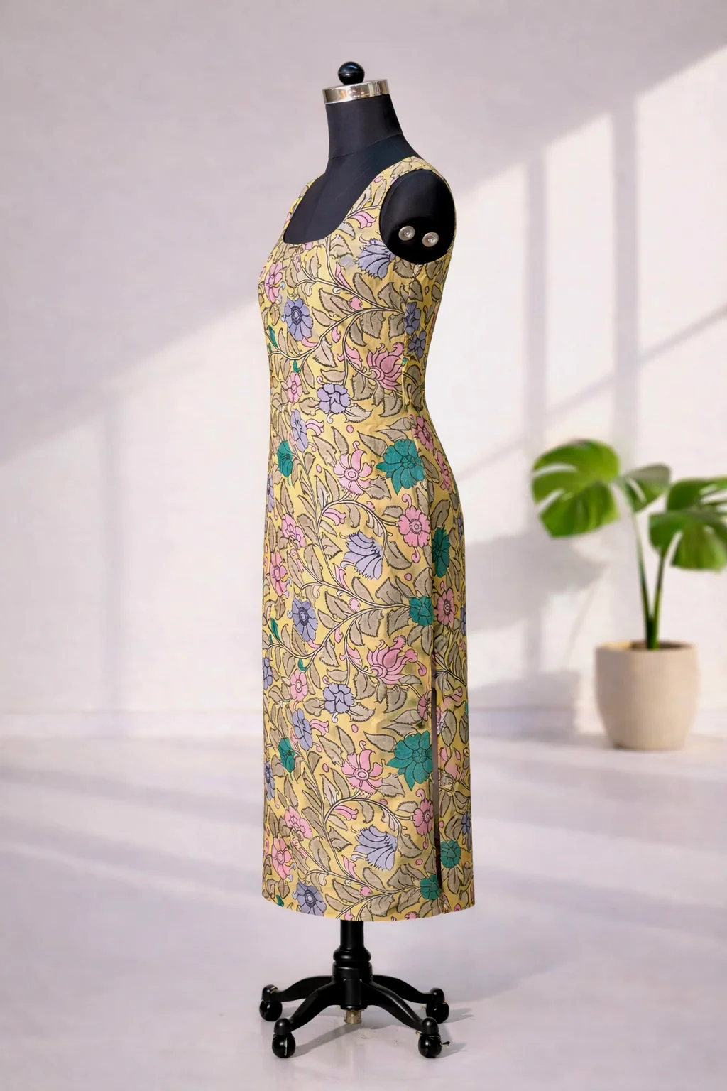 Thaarika Olive Yellow Kurti - Image 2