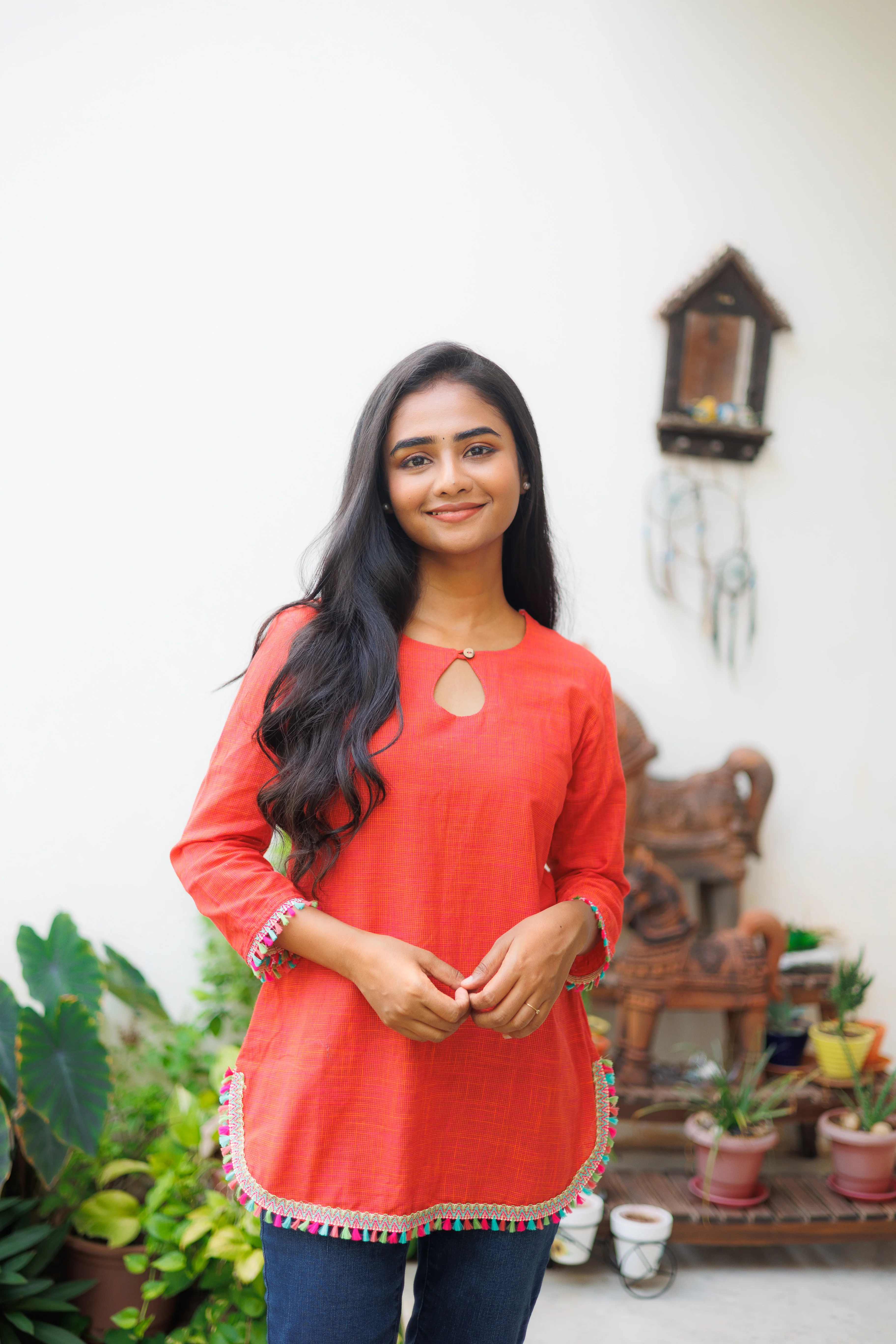 Kamini Orange cotton tunic - Image 3