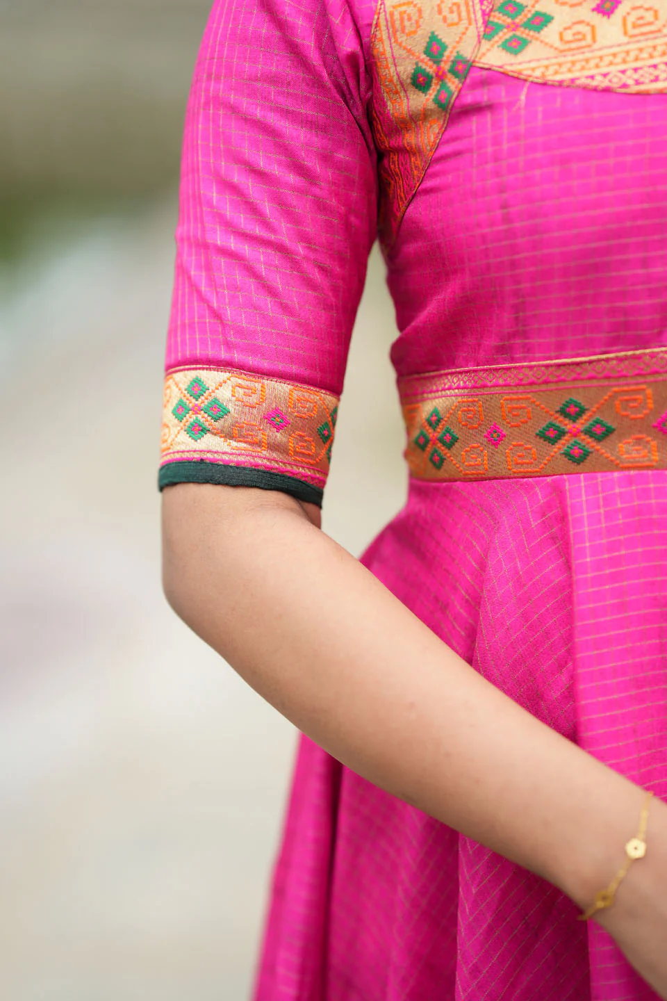Vaishali Pink maxi Dress - Image 10