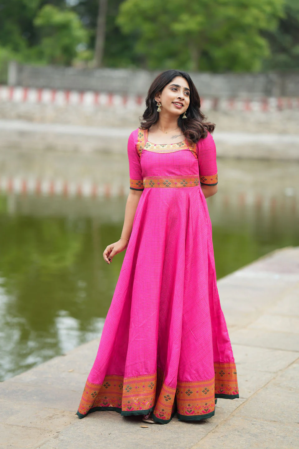 Vaishali Pink maxi Dress - Image 5