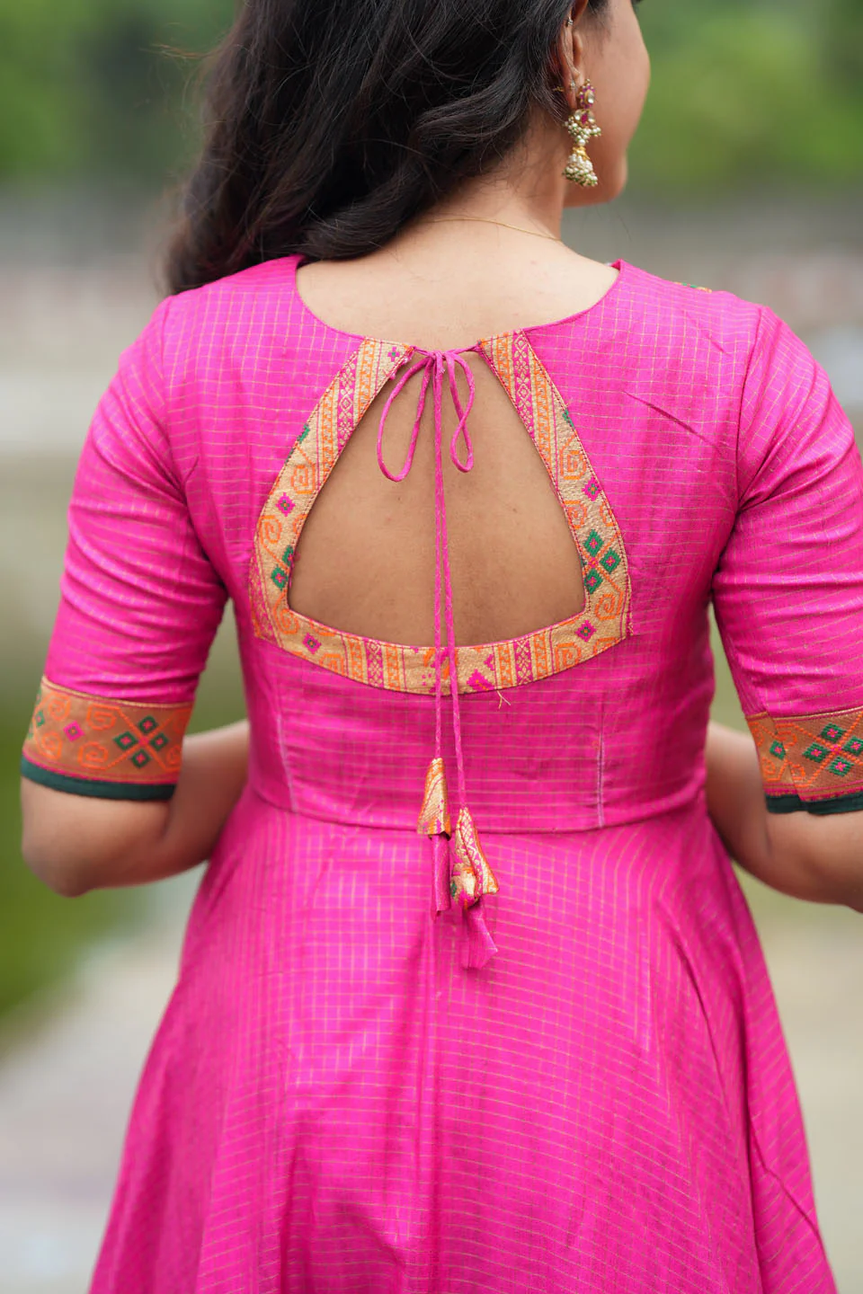 Vaishali Pink maxi Dress - Image 11