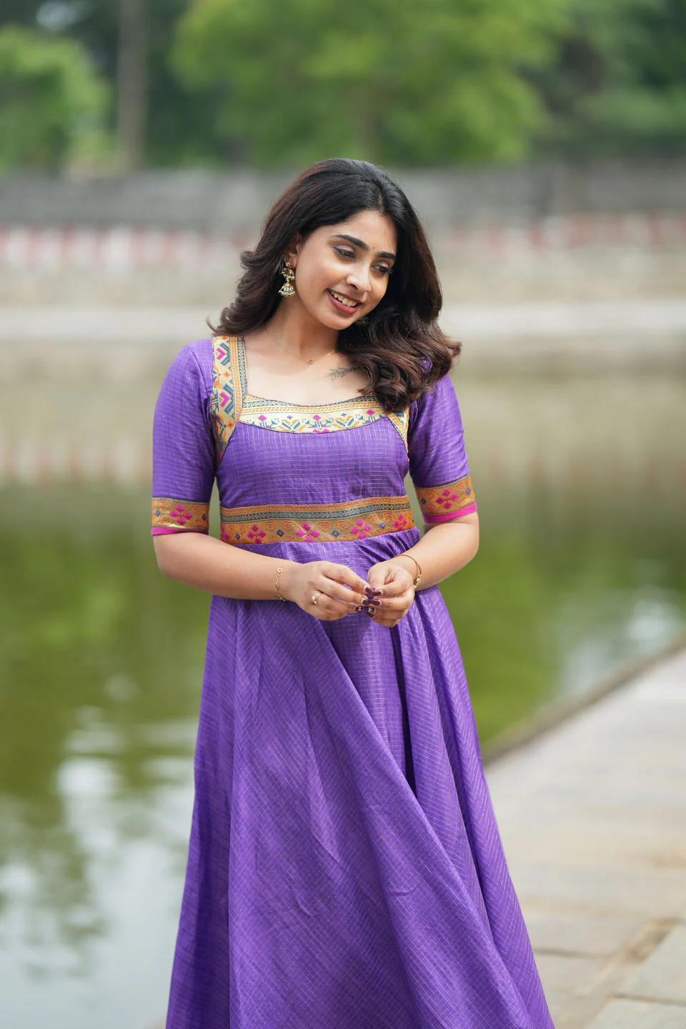 Vaishali Violet maxi Dress - Image 10