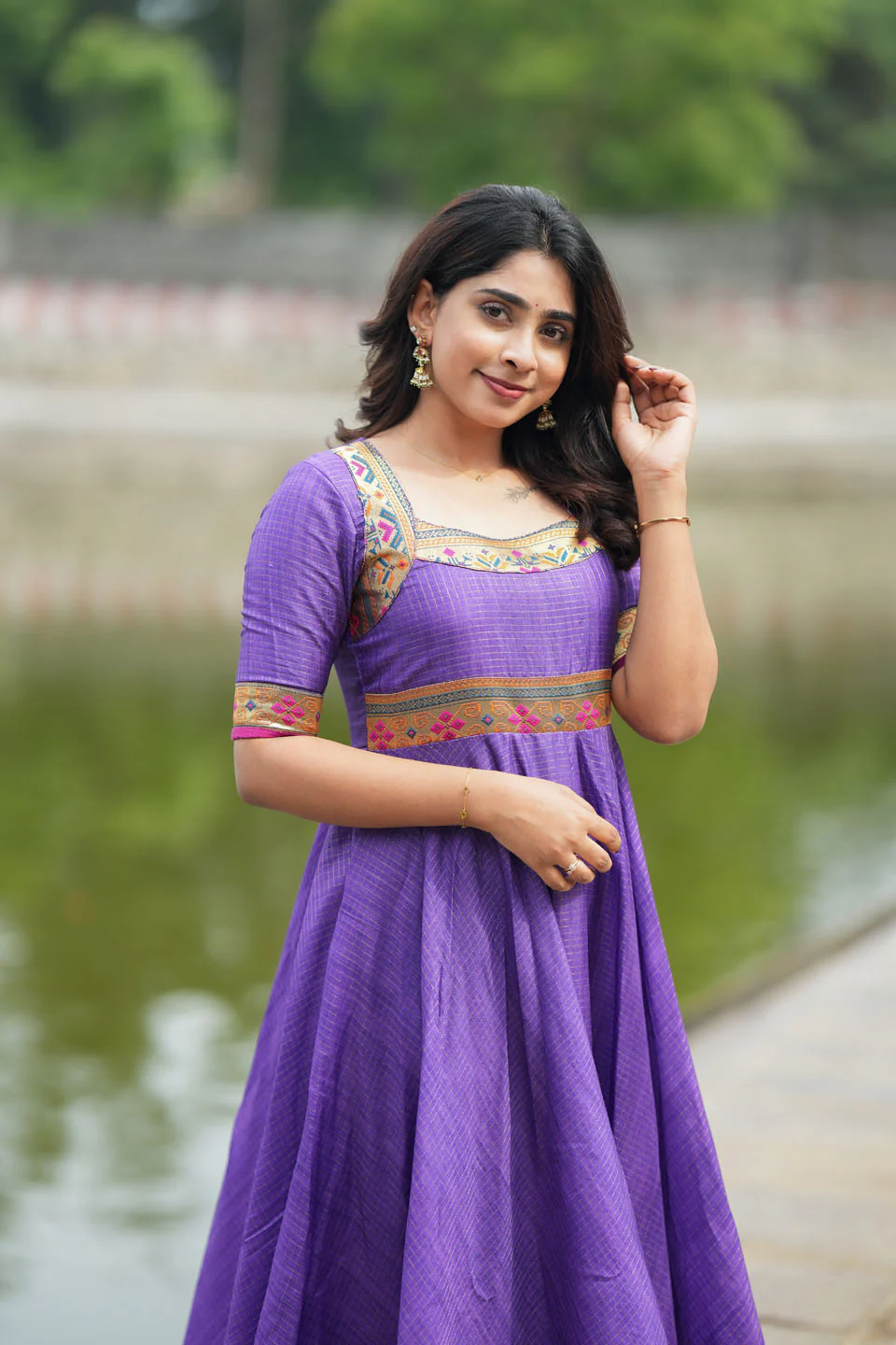Vaishali Violet maxi Dress - Image 11