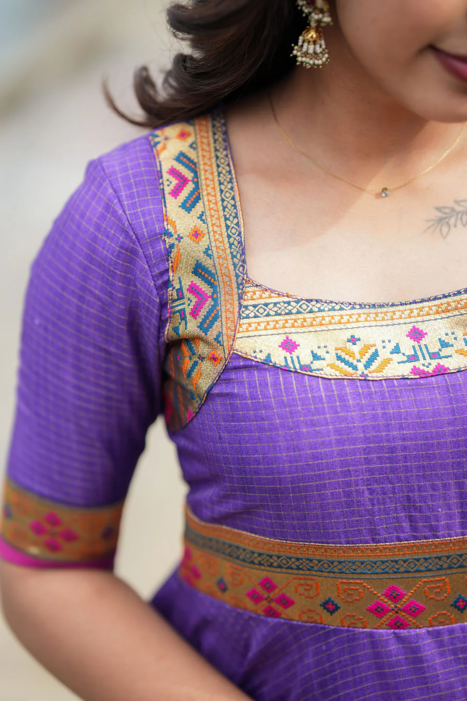 Vaishali Violet maxi Dress - Image 12