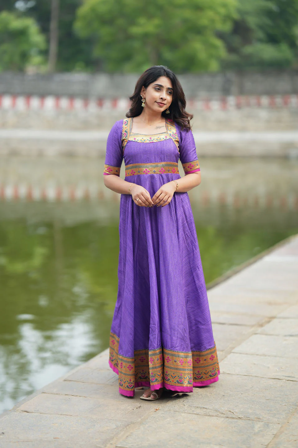 Vaishali Violet maxi Dress - Image 4
