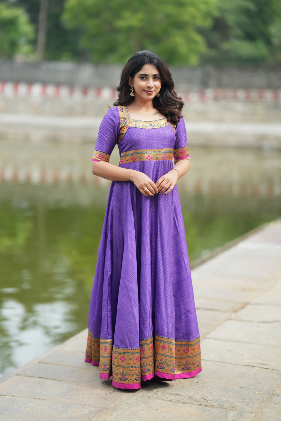Vaishali Violet maxi Dress - Image 5