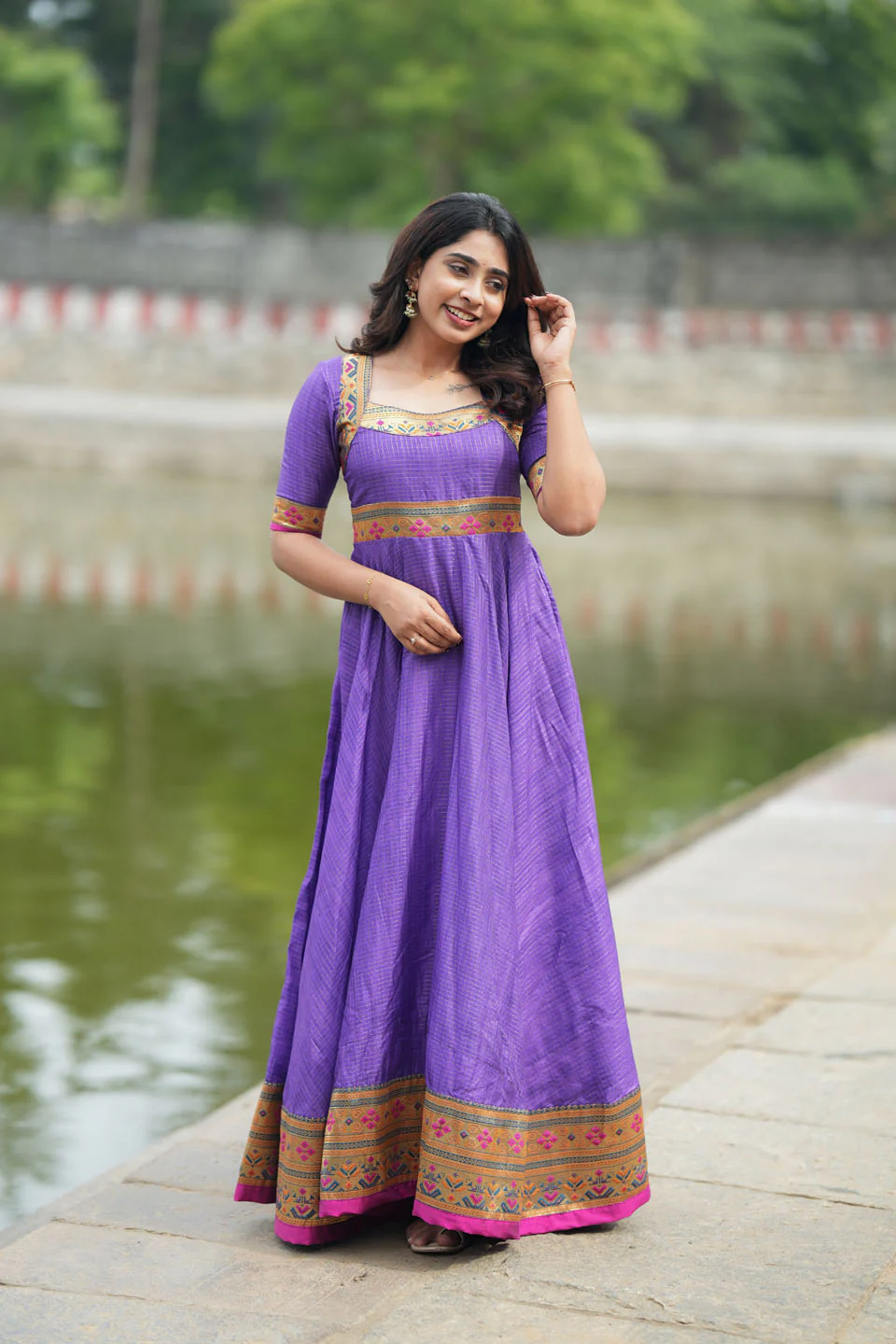Vaishali Violet maxi Dress - Image 6