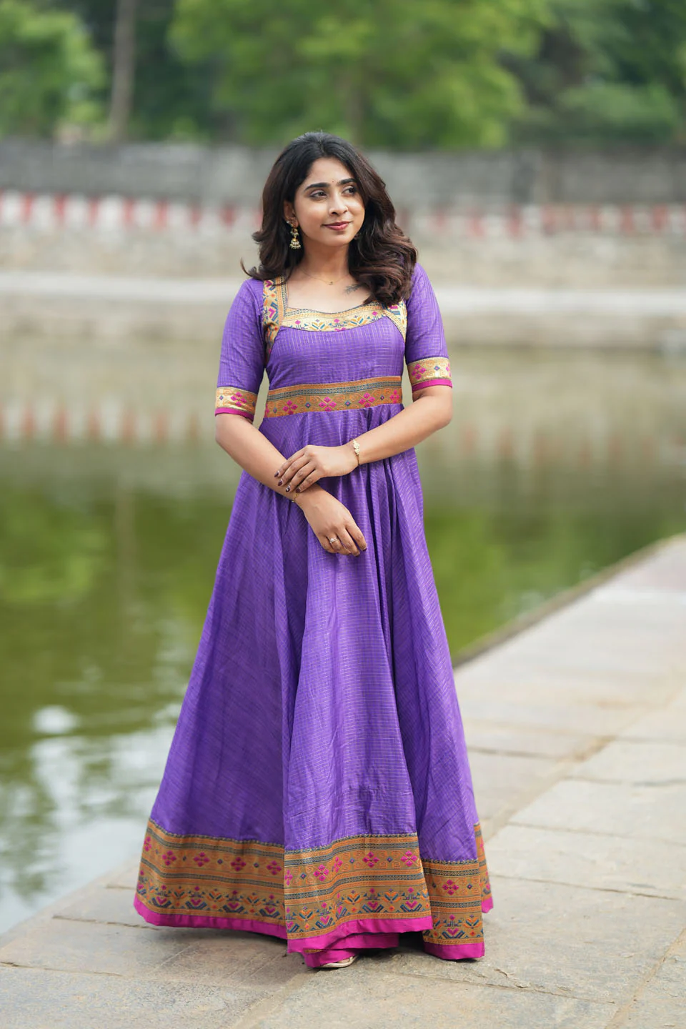 Vaishali Violet maxi Dress - Image 8