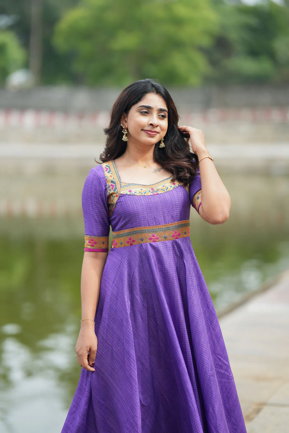 Vaishali Violet maxi Dress - Image 9