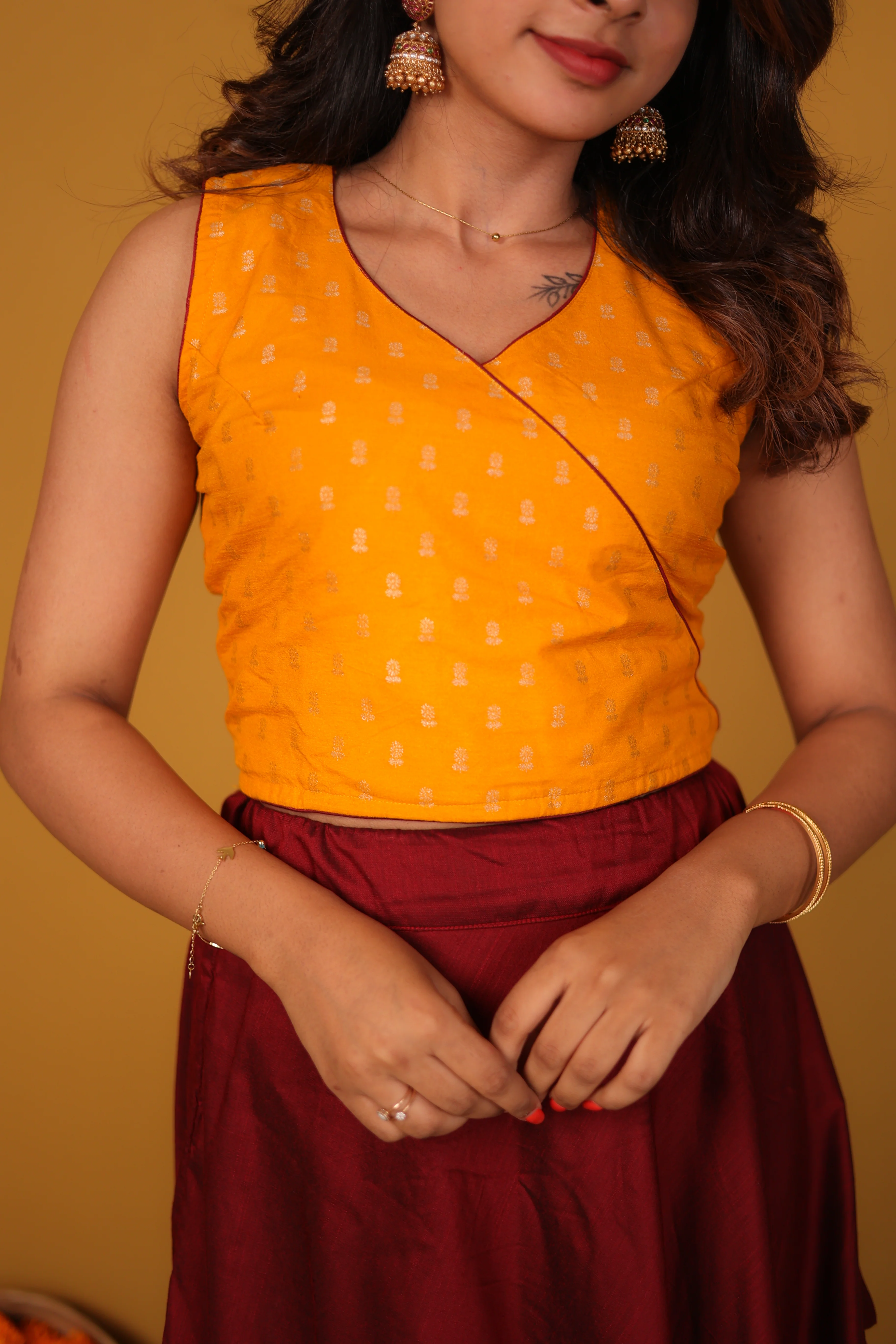 Vandana Mustard & Maroon - Image 14