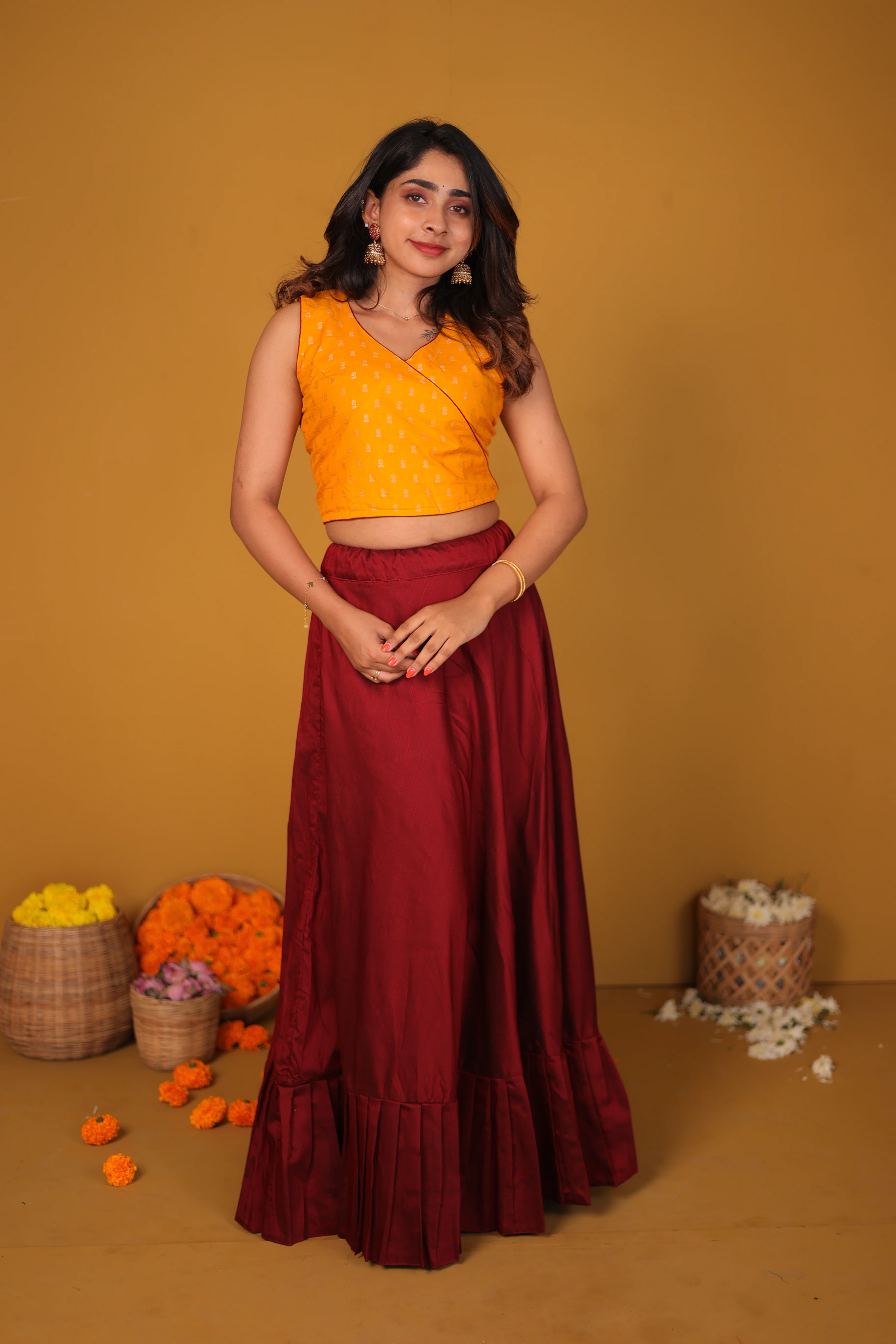 Vandana Mustard & Maroon - Image 18