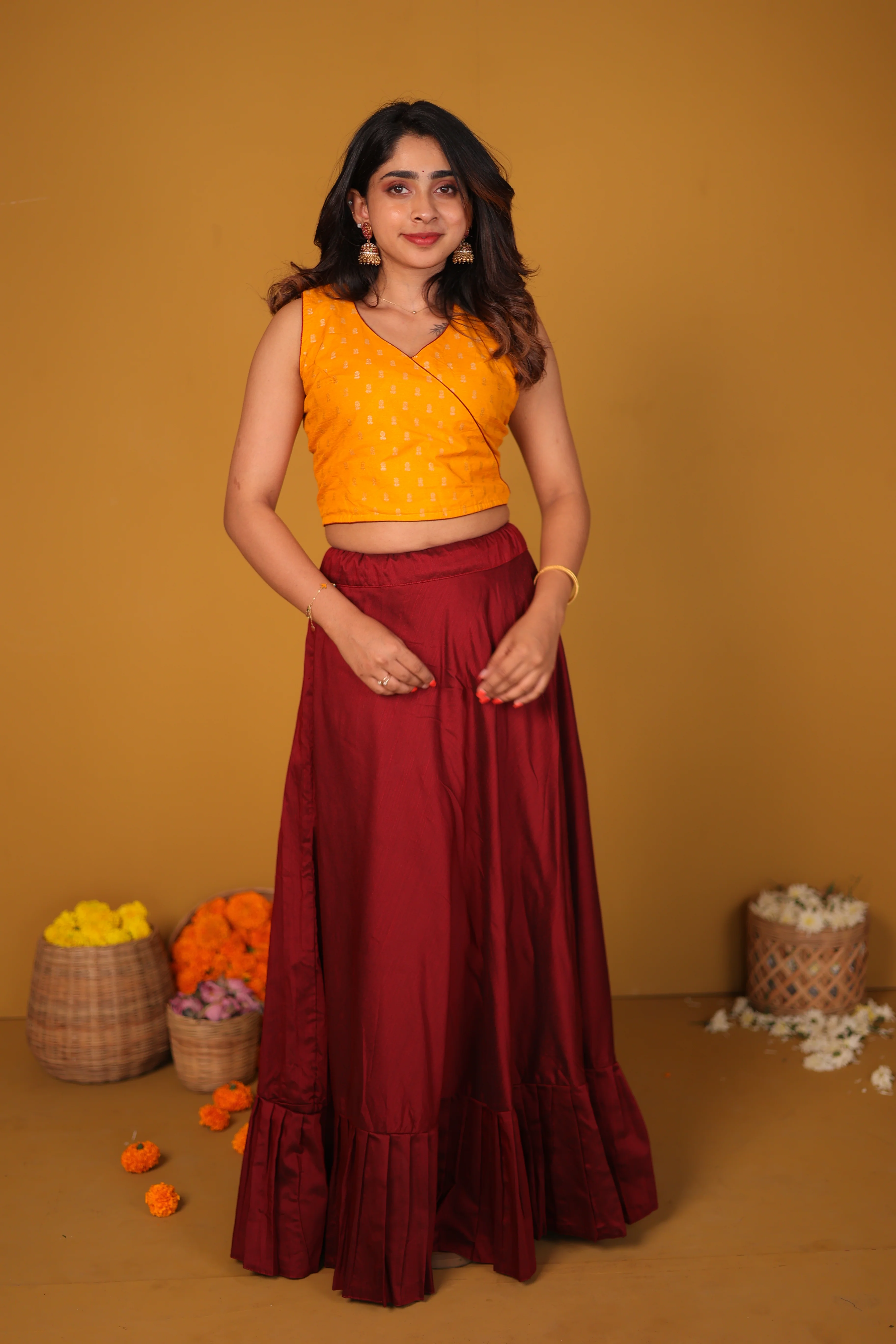 Vandana Mustard & Maroon - Image 20