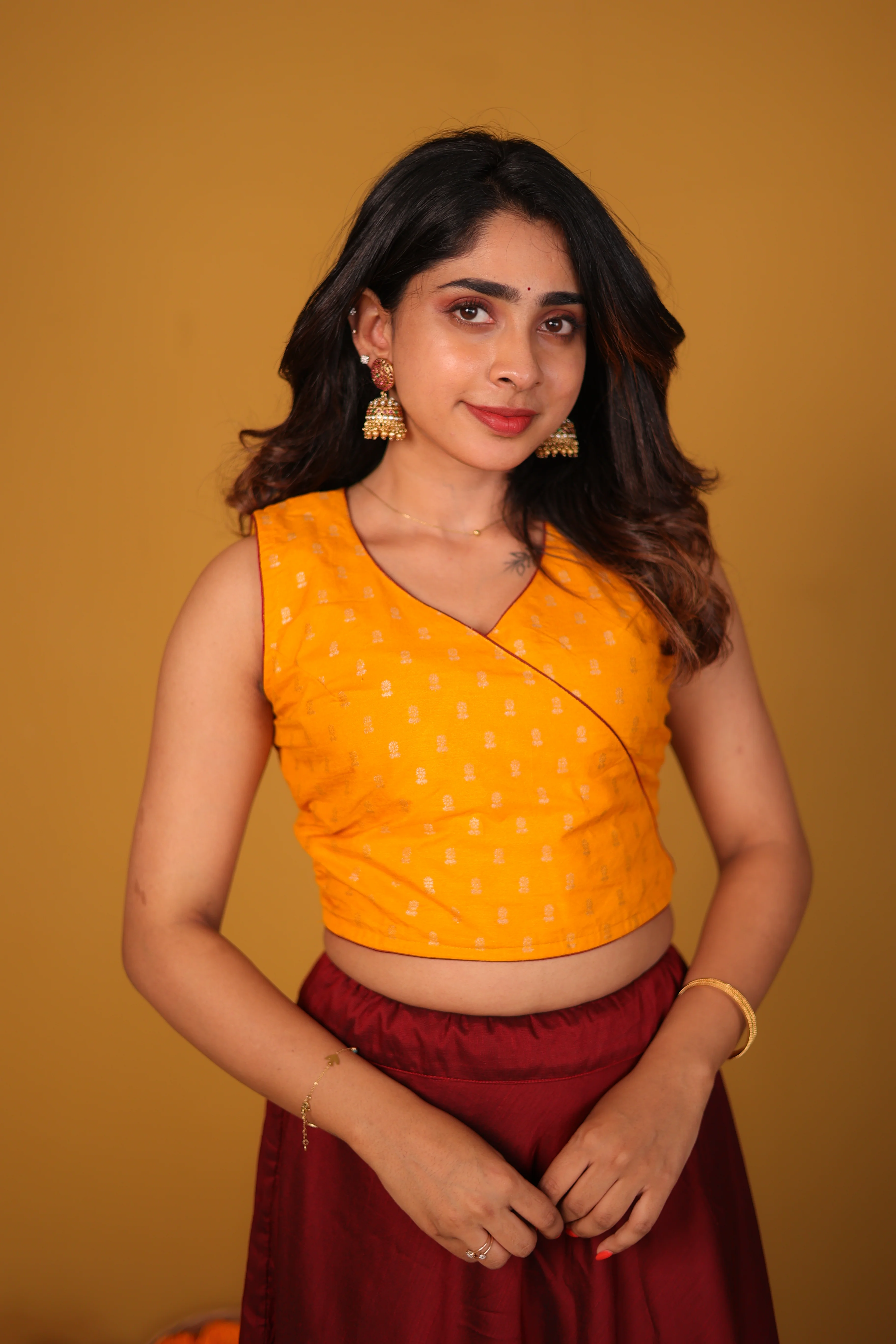 Vandana Mustard & Maroon - Image 22
