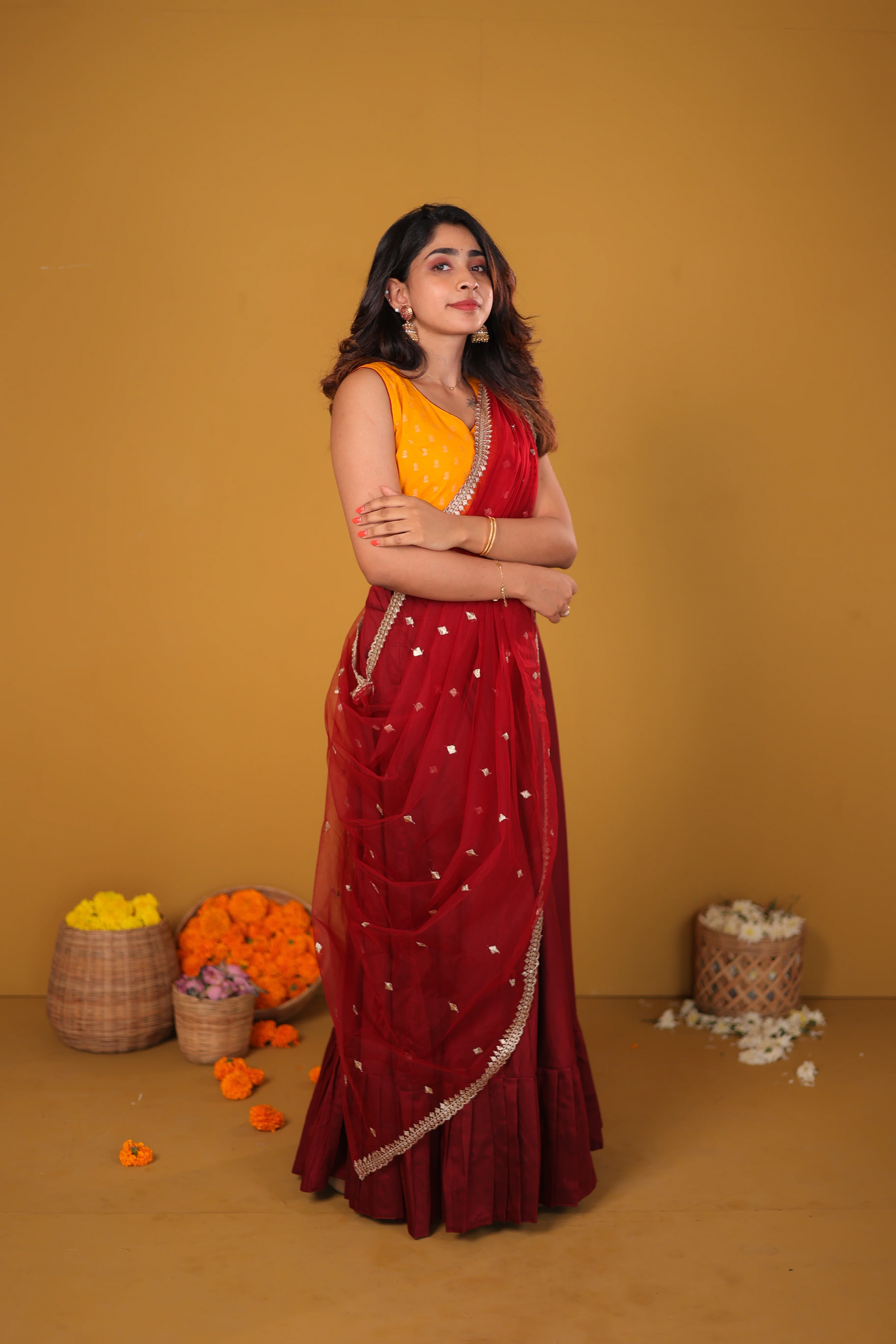 Vandana Mustard & Maroon - Image 25