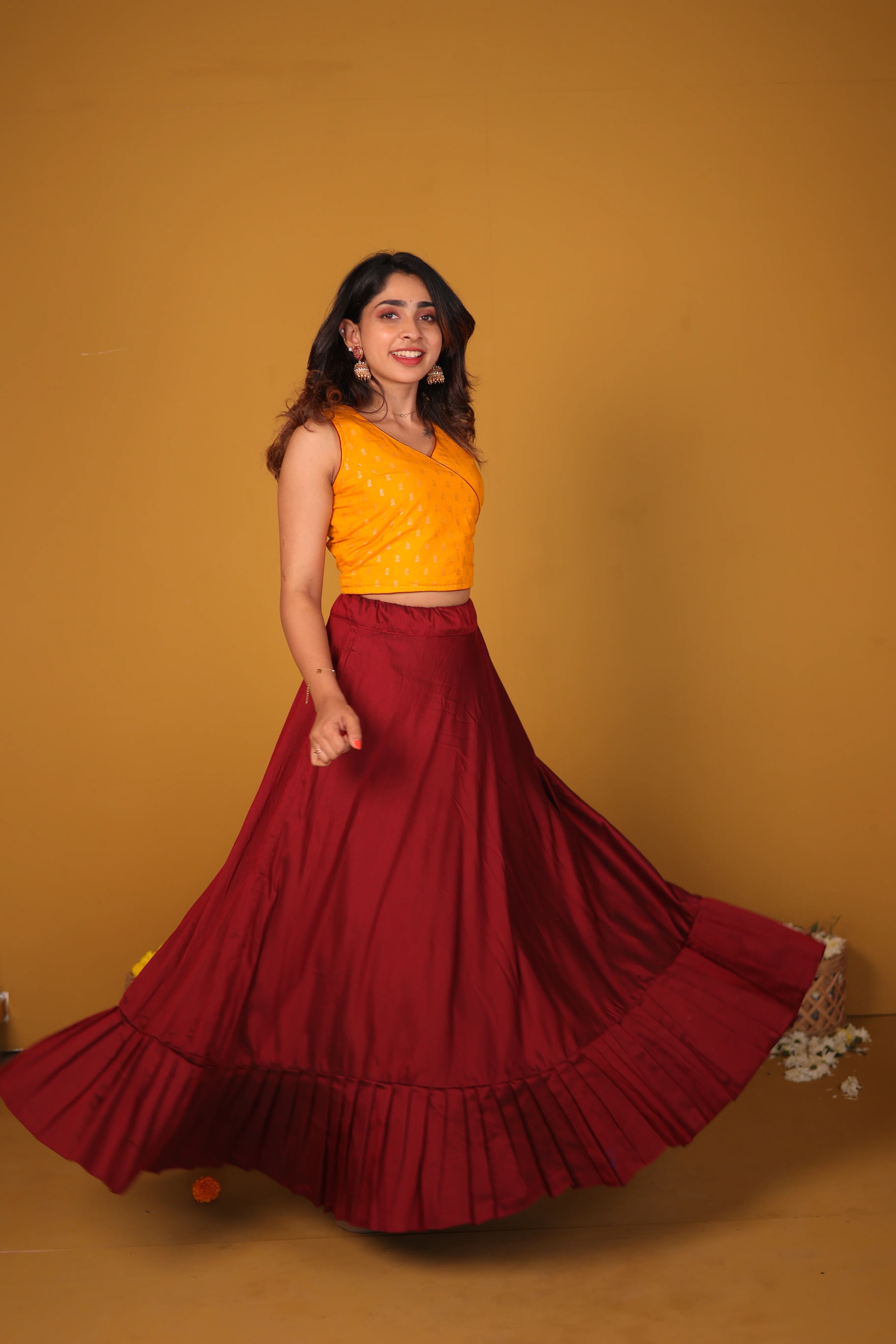 Vandana Mustard & Maroon - Image 6