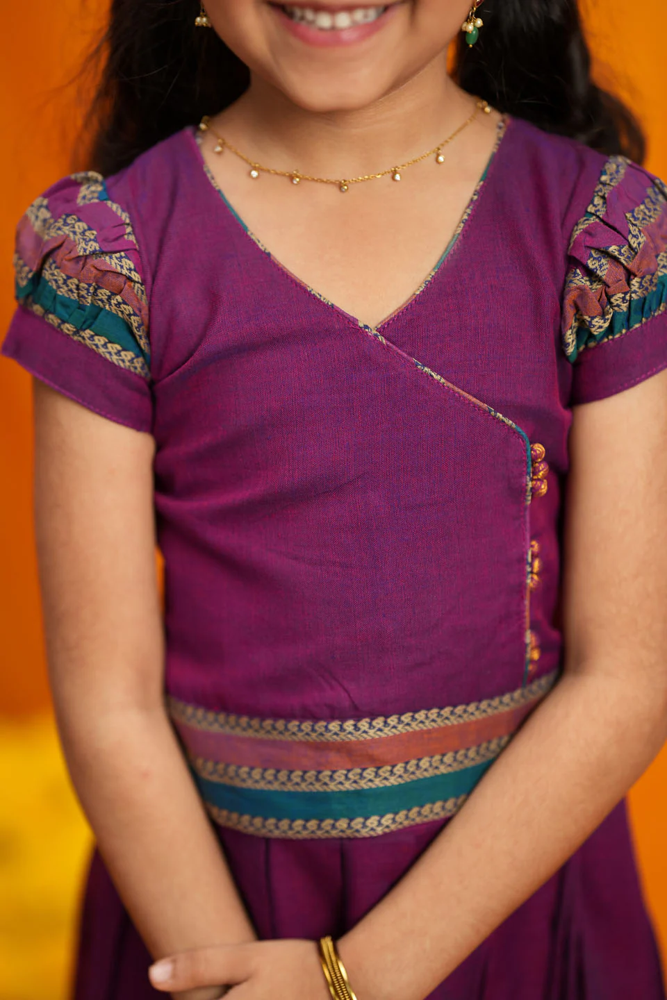 Vanika Magenta Handloom Kids Mini - Image 5