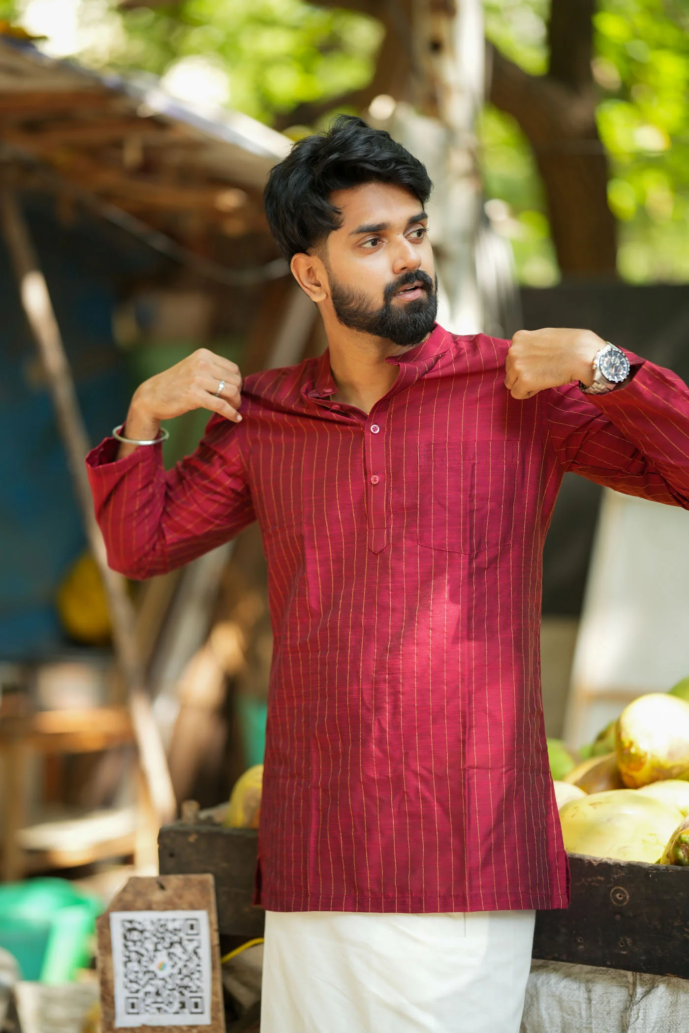 Yaazhan Maroon Shirt (EK) - Image 10