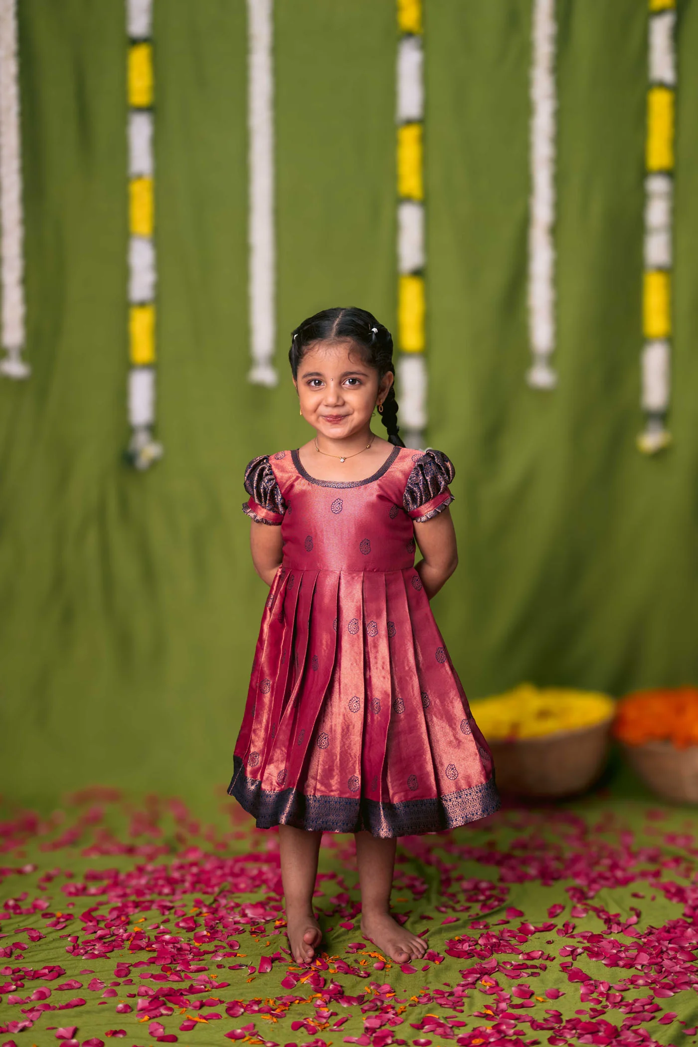 Yamini Deep Peach Frock Mini - Image 11