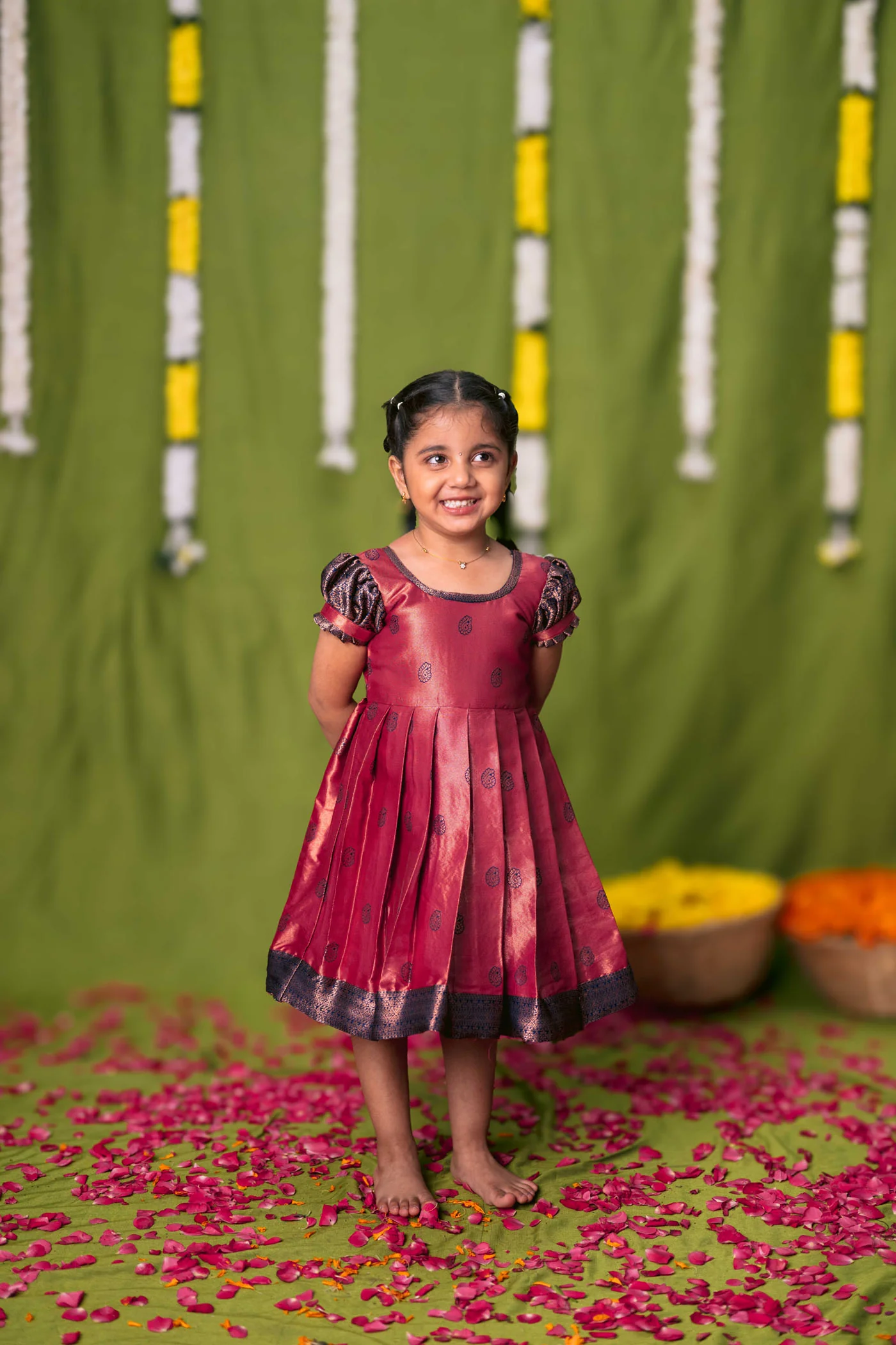 Yamini Deep Peach Frock Mini - Image 2