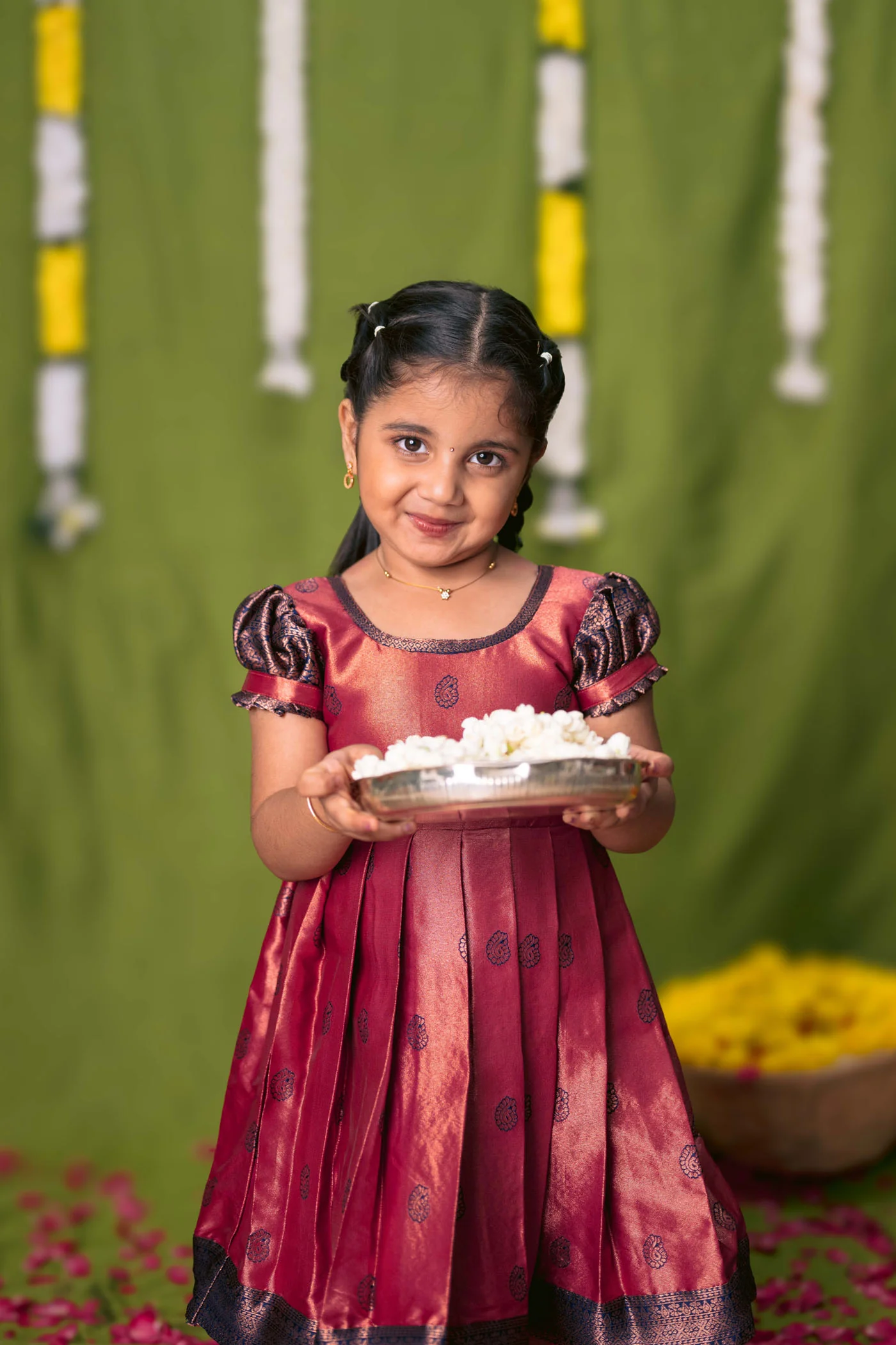 Yamini Deep Peach Frock Mini - Image 3