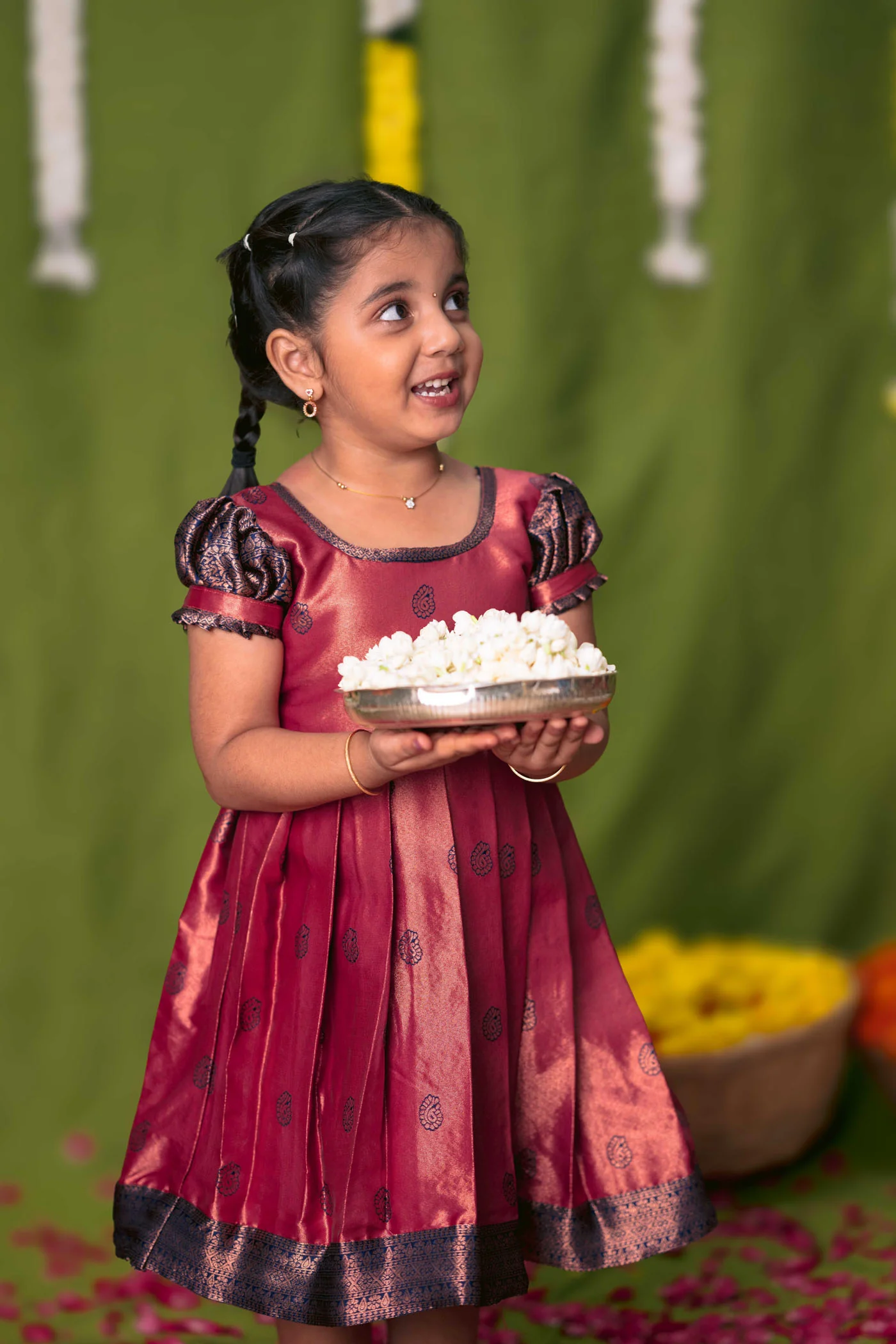 Yamini Deep Peach Frock Mini - Image 4