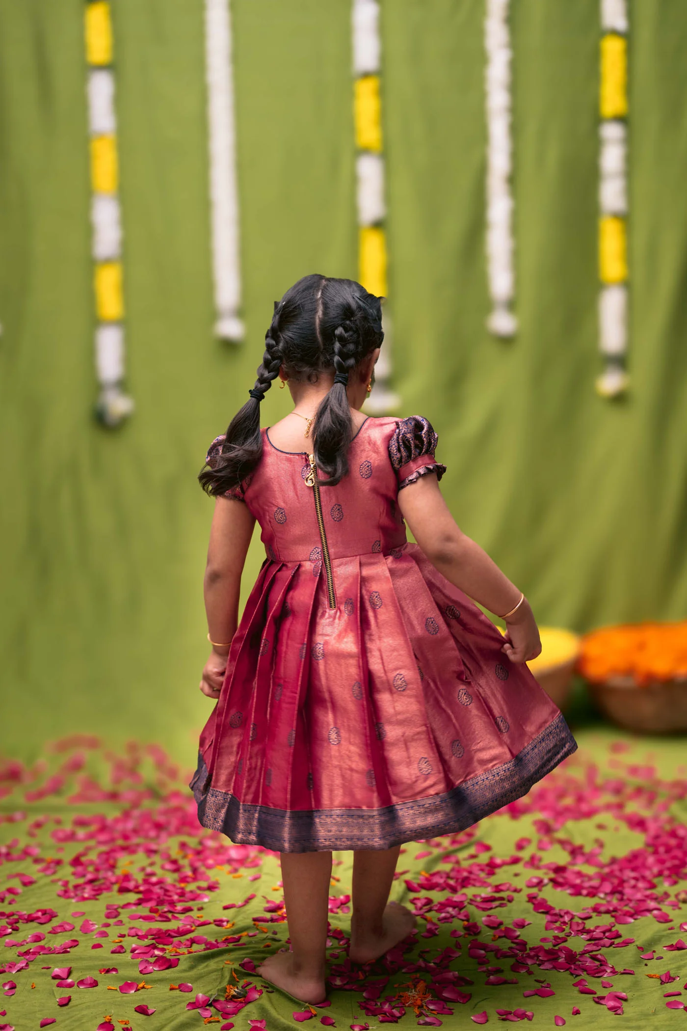Yamini Deep Peach Frock Mini - Image 6