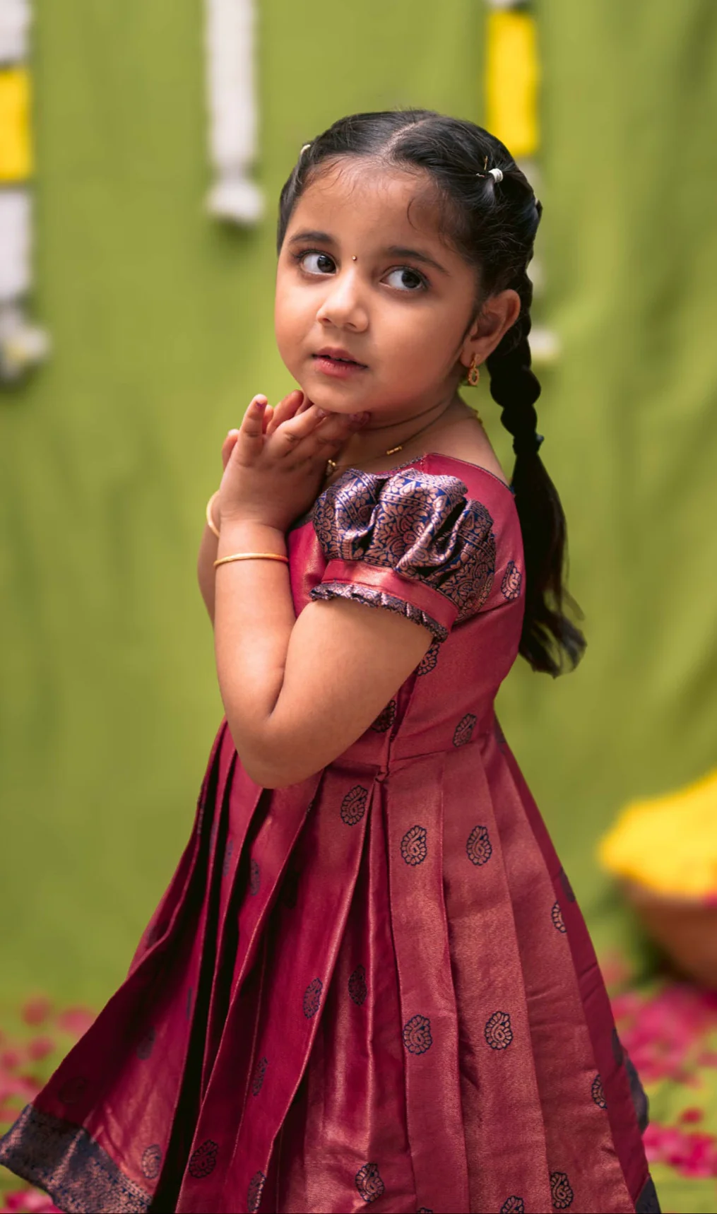Yamini Deep Peach Frock Mini - Image 8