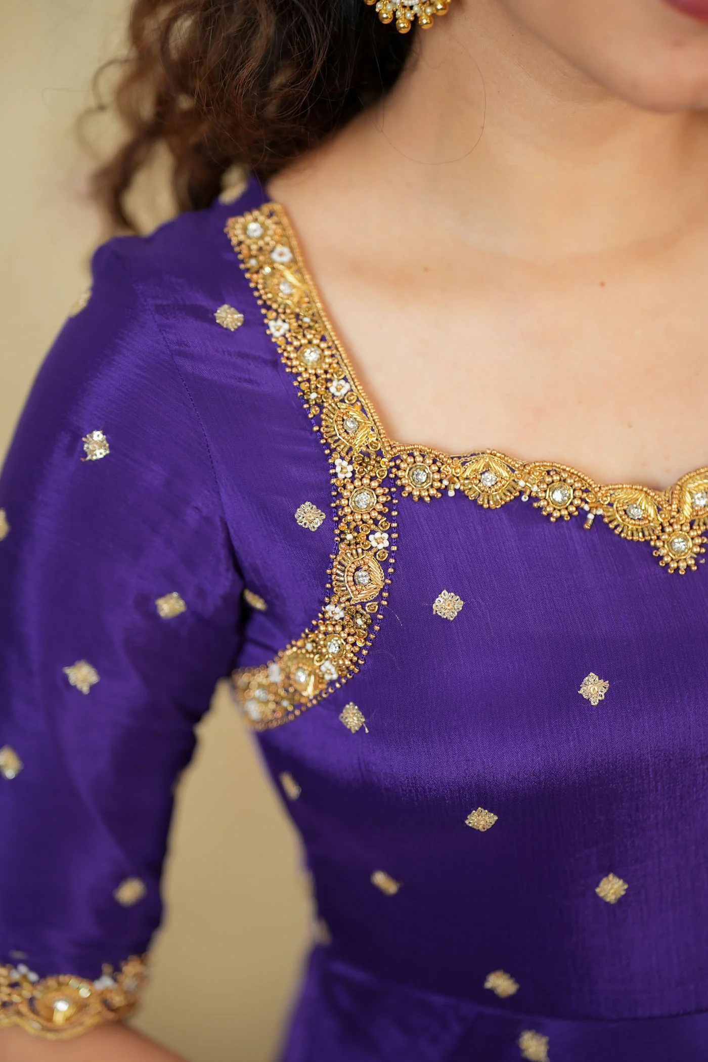 Yamuna Purple Maxi Dress (Set of 2) - Image 11