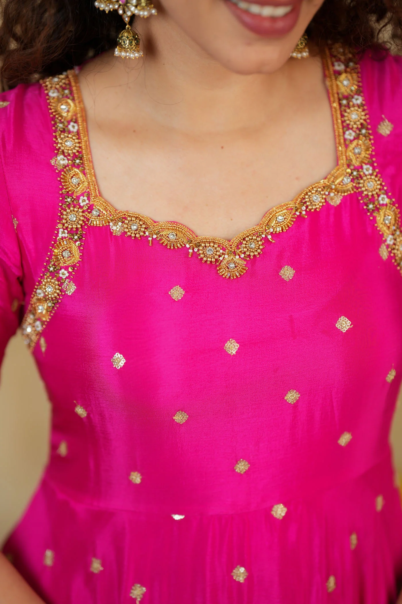 Yamuna Rani Pink Maxi Dress (Set of 2) - Image 10