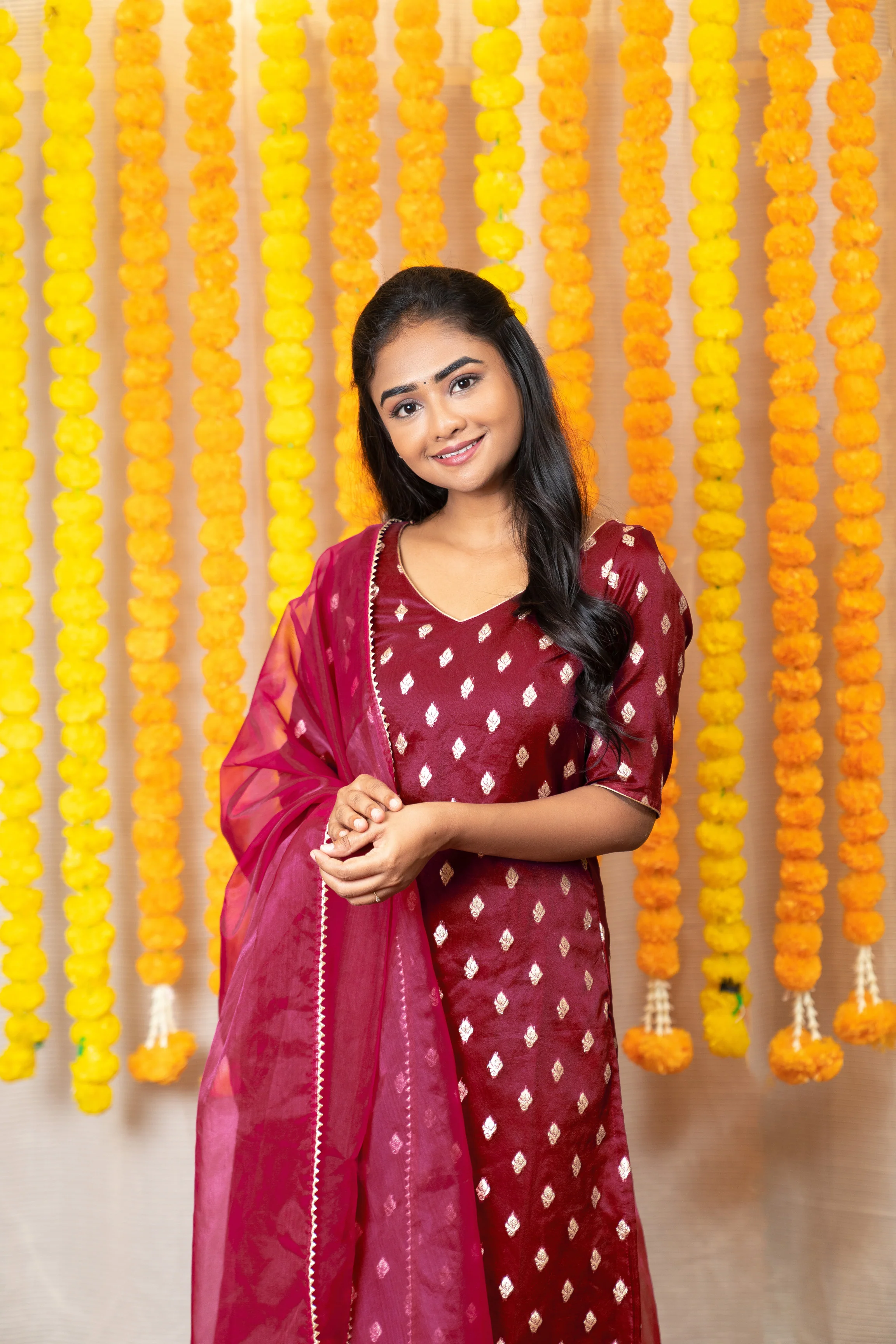 Yashodha Maroon (only Top) - Image 3
