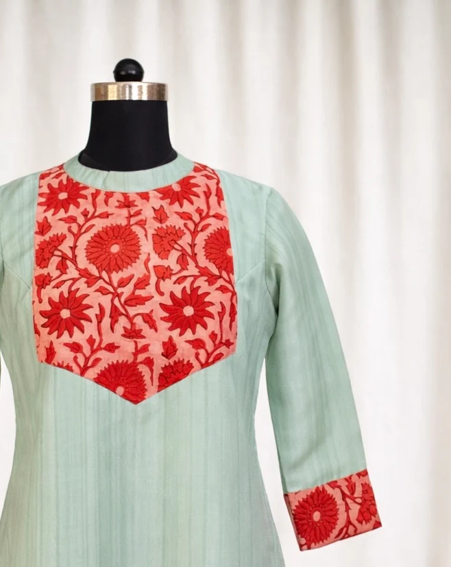 Zara Ice Blue Kurti - Image 6